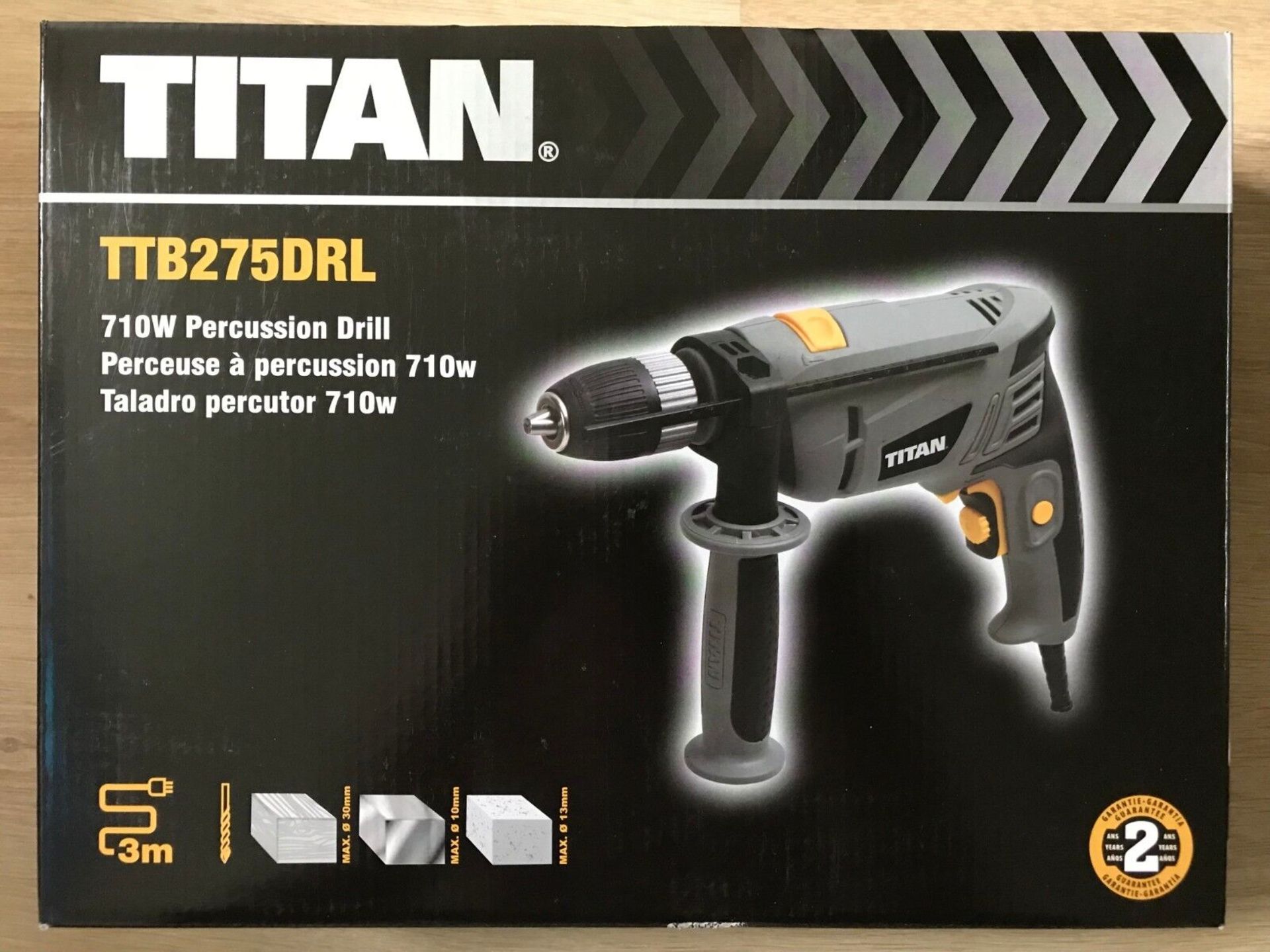 3 X BOXED TITAN 710W PERCUSSION DRILLS (ROW3/4) - Image 2 of 2