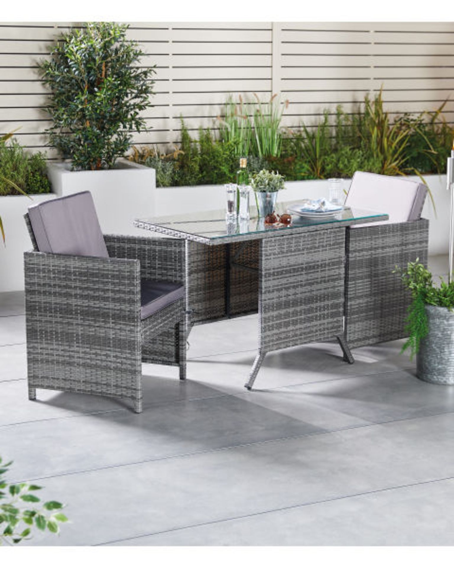 Luxury Compact 3 Piece Bistro Set. Upgrade your outdoor space with this Compact Bistro Set. This