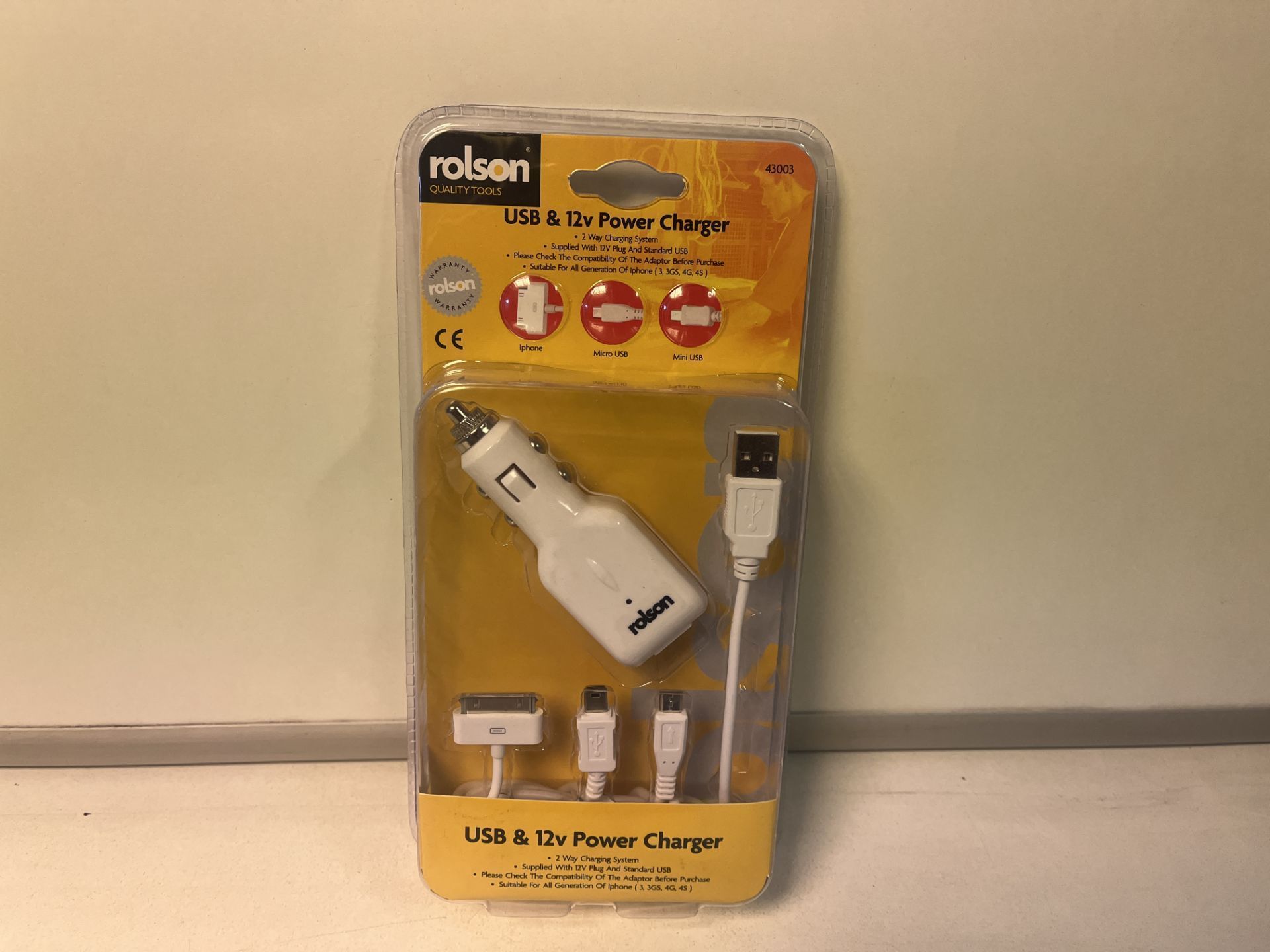 30 X BRAND NEW ROLSON USB AND 12V POWER CHARGERS WITH MULTIPLE CONNECTORS R5