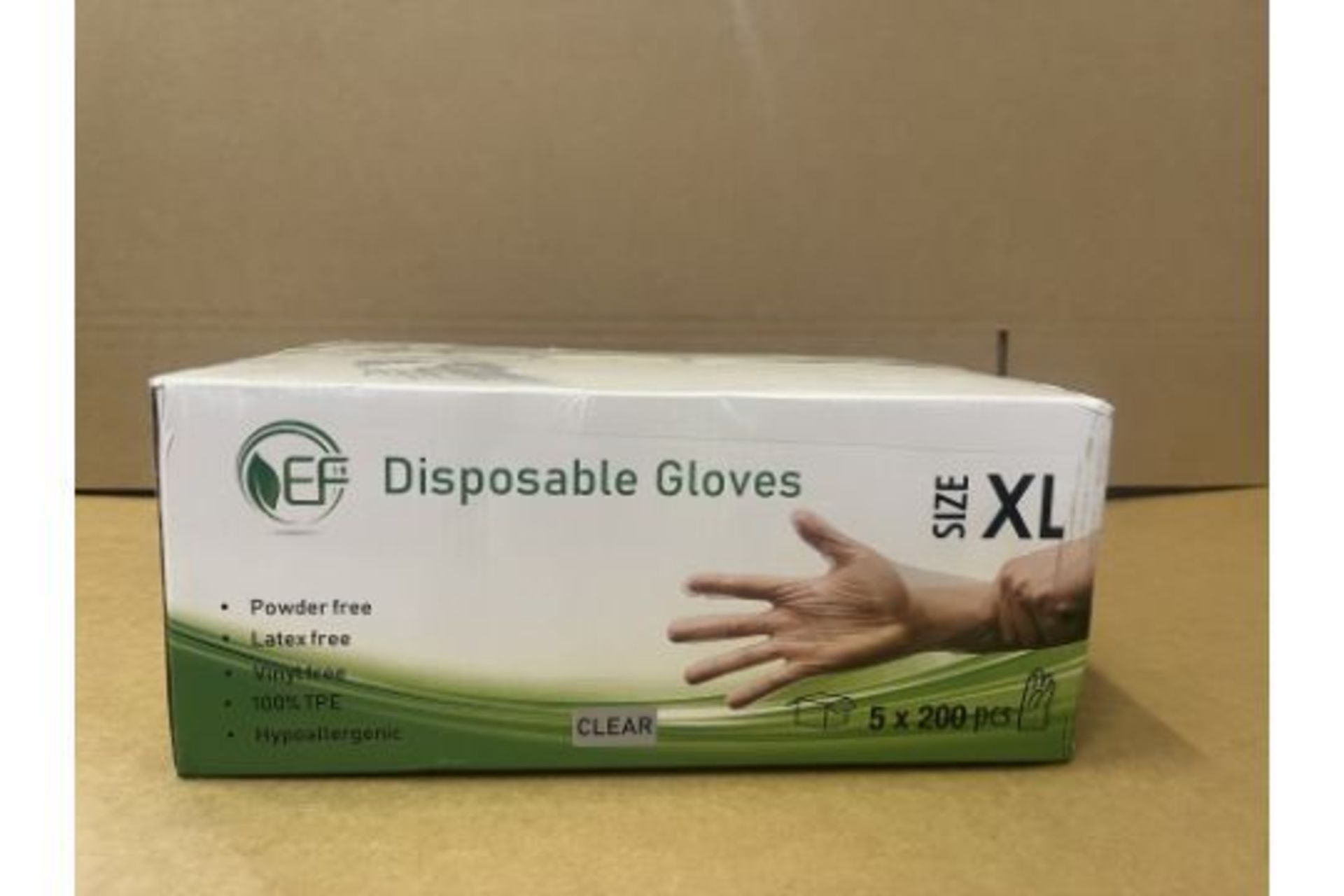 5000 X BRAND NEW CLEAR XL POWDER FREE, LATEX FREE DISPOSABLE GLOVES S1P