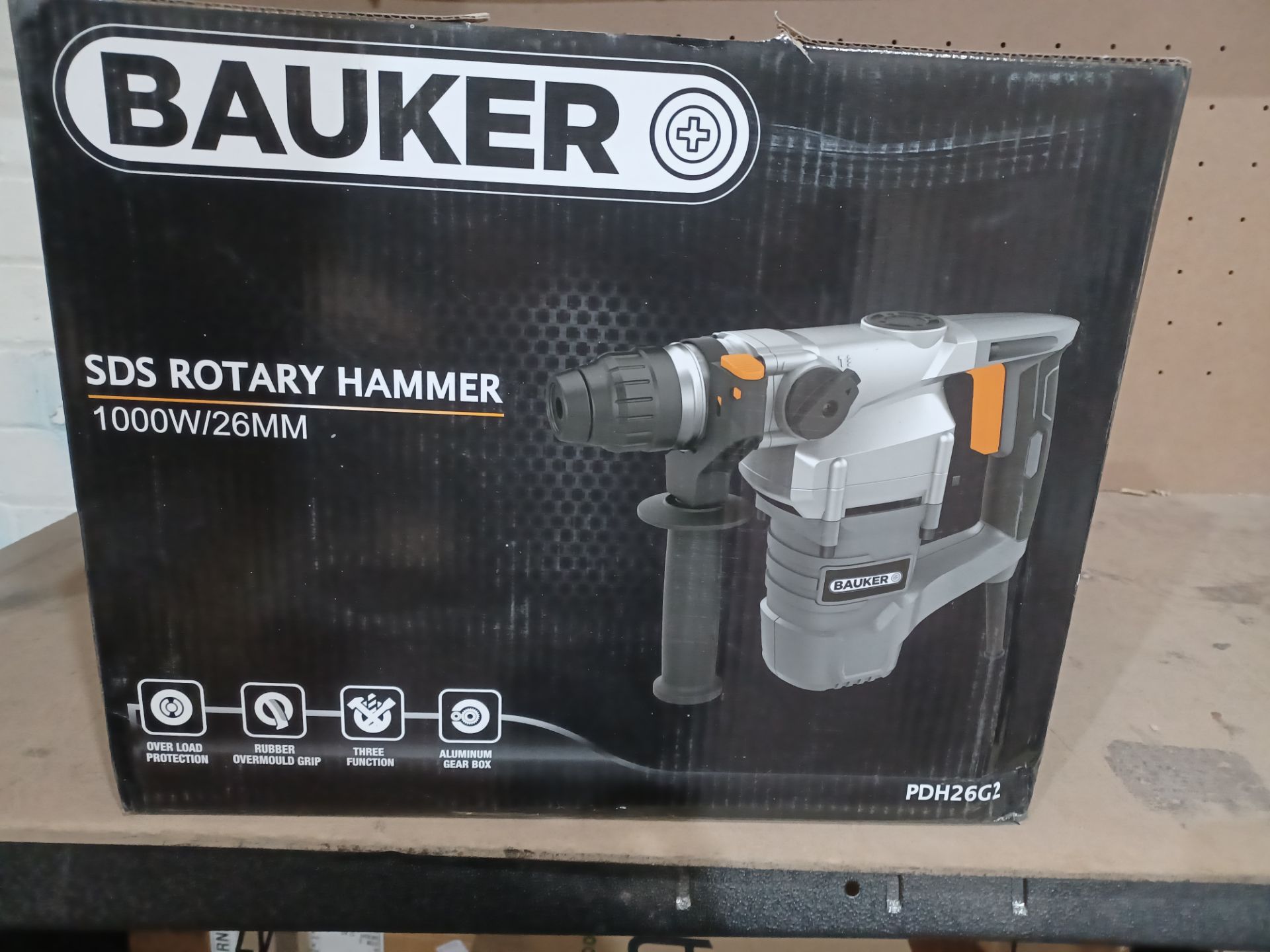 3 X BAUKER 1000W 26MM SDS PLUS ROTARY HAMMER DRILL UNCHECKED - PCK