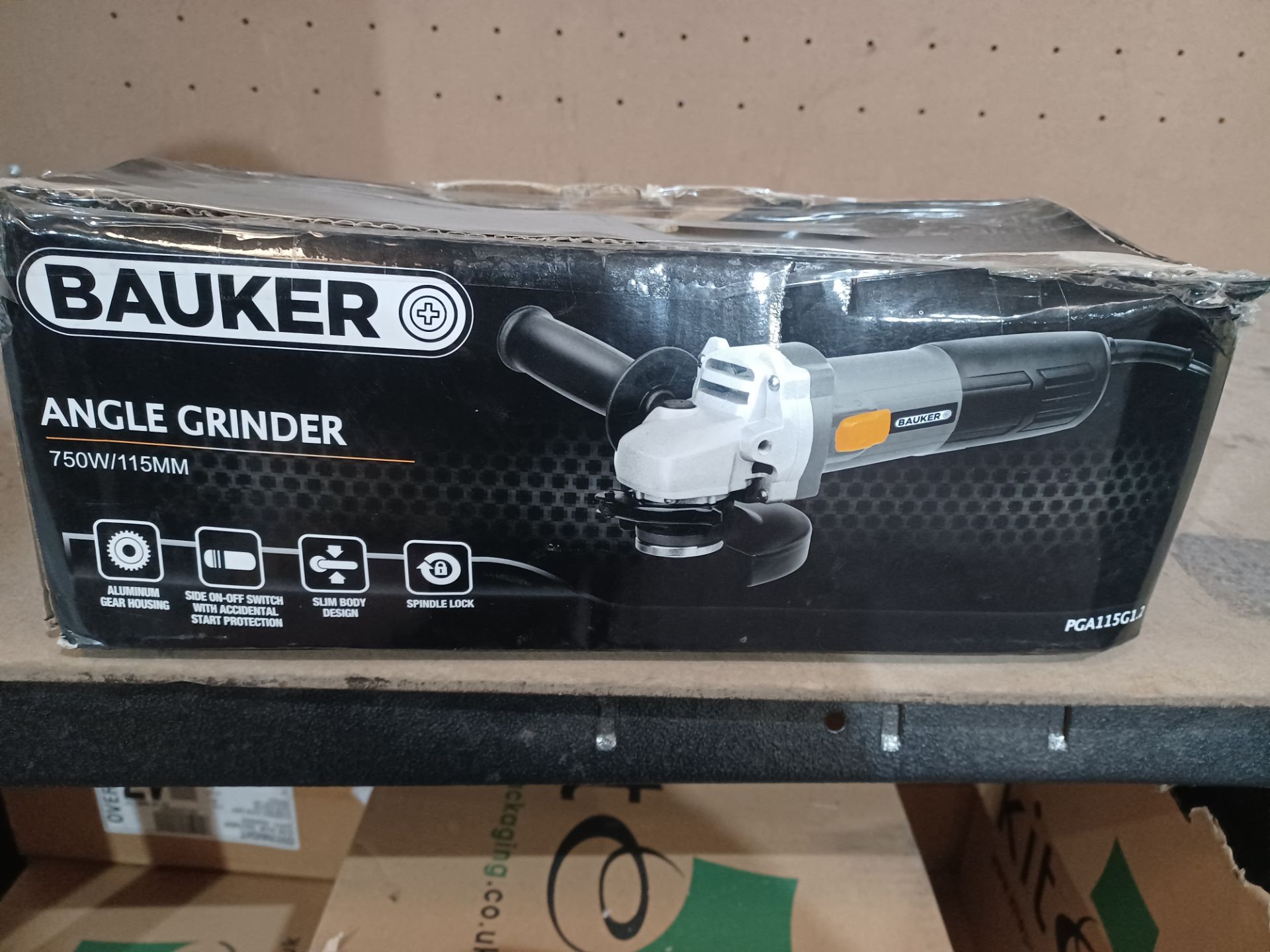 2 X BAUKER ANGLE GRINDER 750W 115MM UNCHECKED - PCK