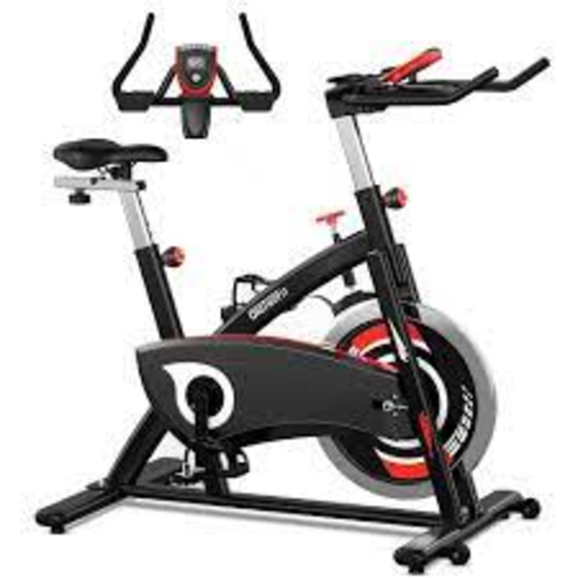 BRAND NEW ONETWOFIT EXERCISE BIKE, INDOOR CYCLING BIKE WITH 44LBS FLYWHEEL, SILENT BELT DRIVE,