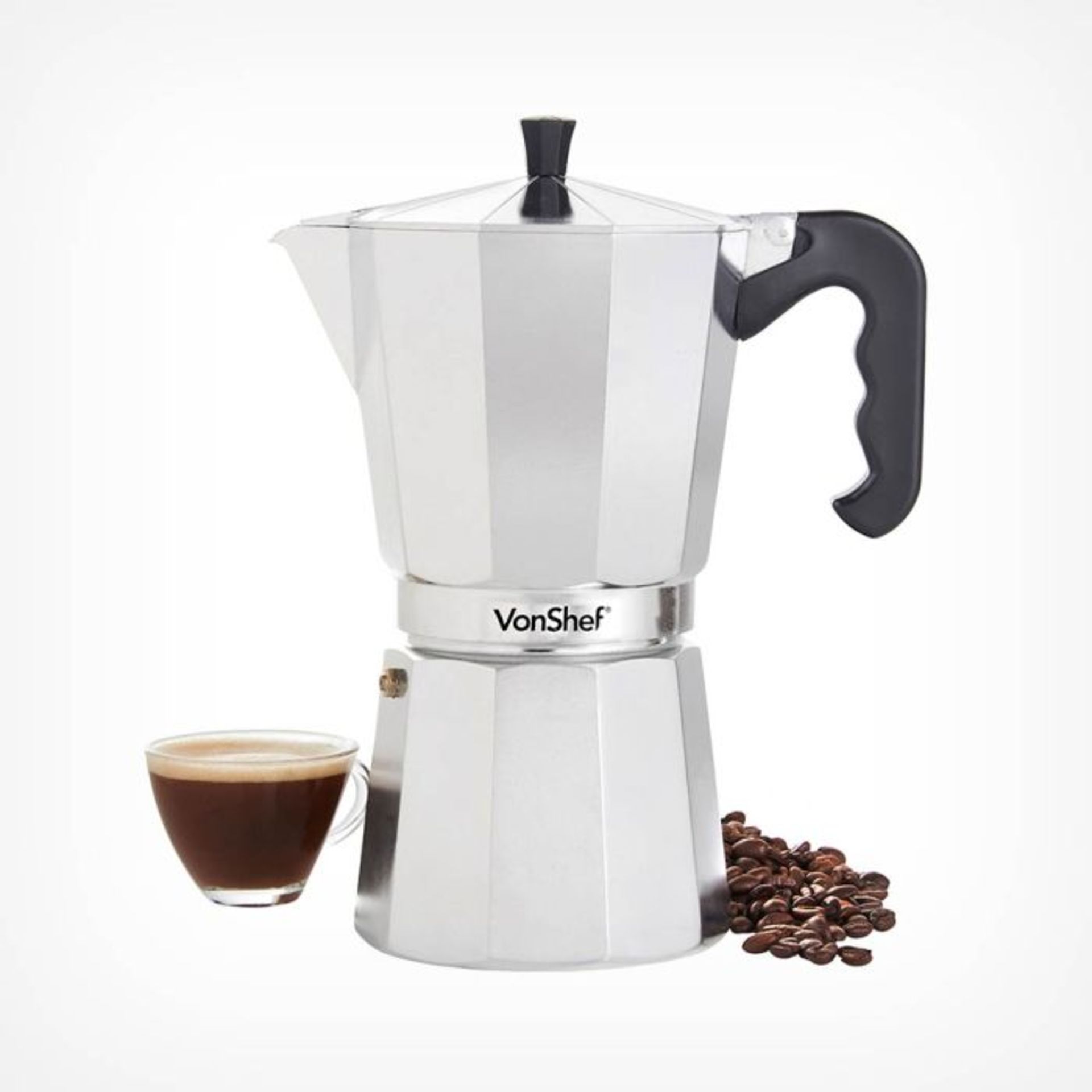 12 Cup Espresso Maker. The ideal size for serving up 12 cups of espresso, this time-tested device