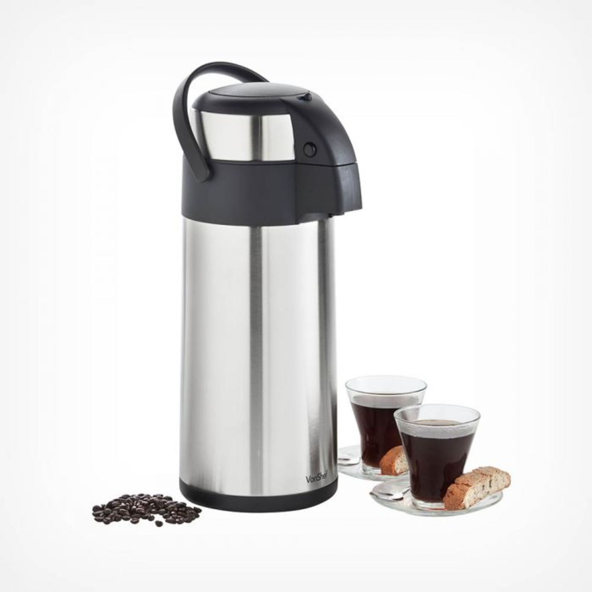 5L Air Flask. Enjoy plenty of piping hot tea, coffee or soup with this large-capacity 5-litre