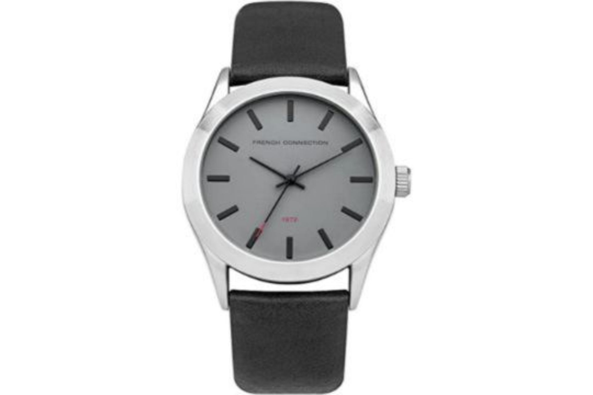 BRAND NEW FCUK BLACK STRAP GREY DIAL FASHION WATCH RRP £90