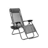 BRAND NEW DELUXE LOUNGER CHAIR WITH PILLOW GREY/BLACK R4