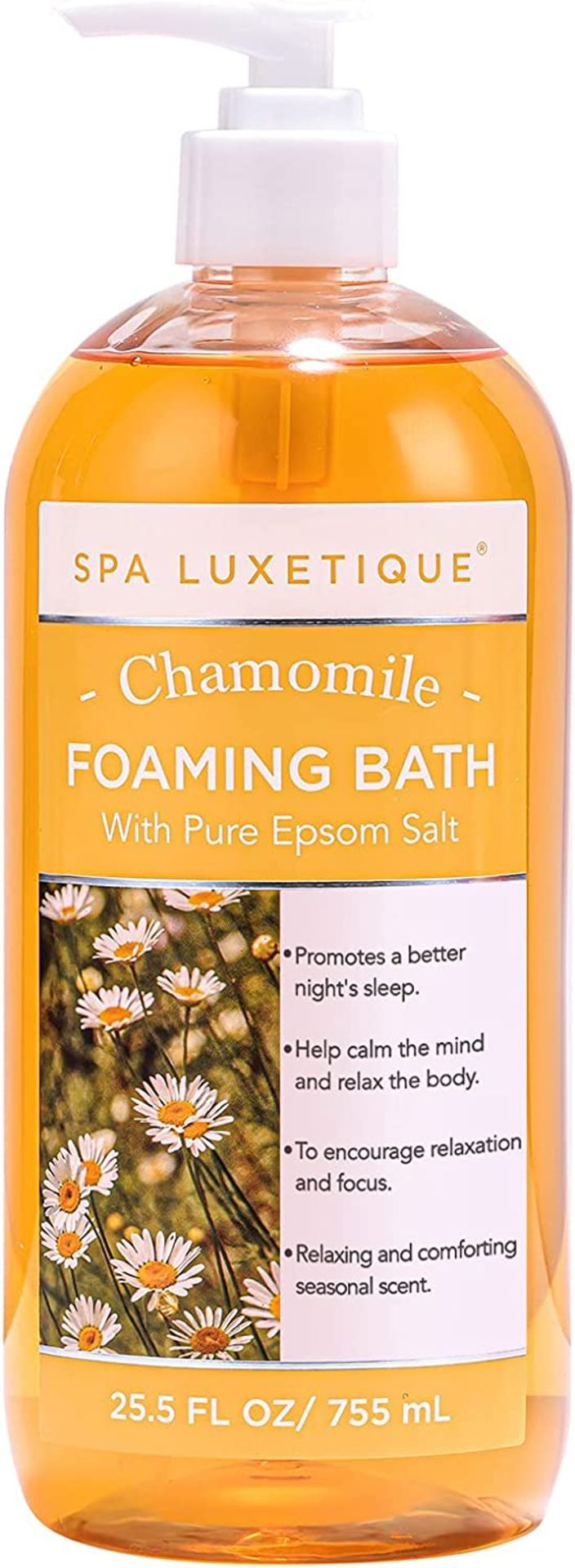 20 X NEW SEALED 755ml Chamomile Bubble Bath,Spa Luxetique Shower Gel Foaming Bath with Pure Epsom