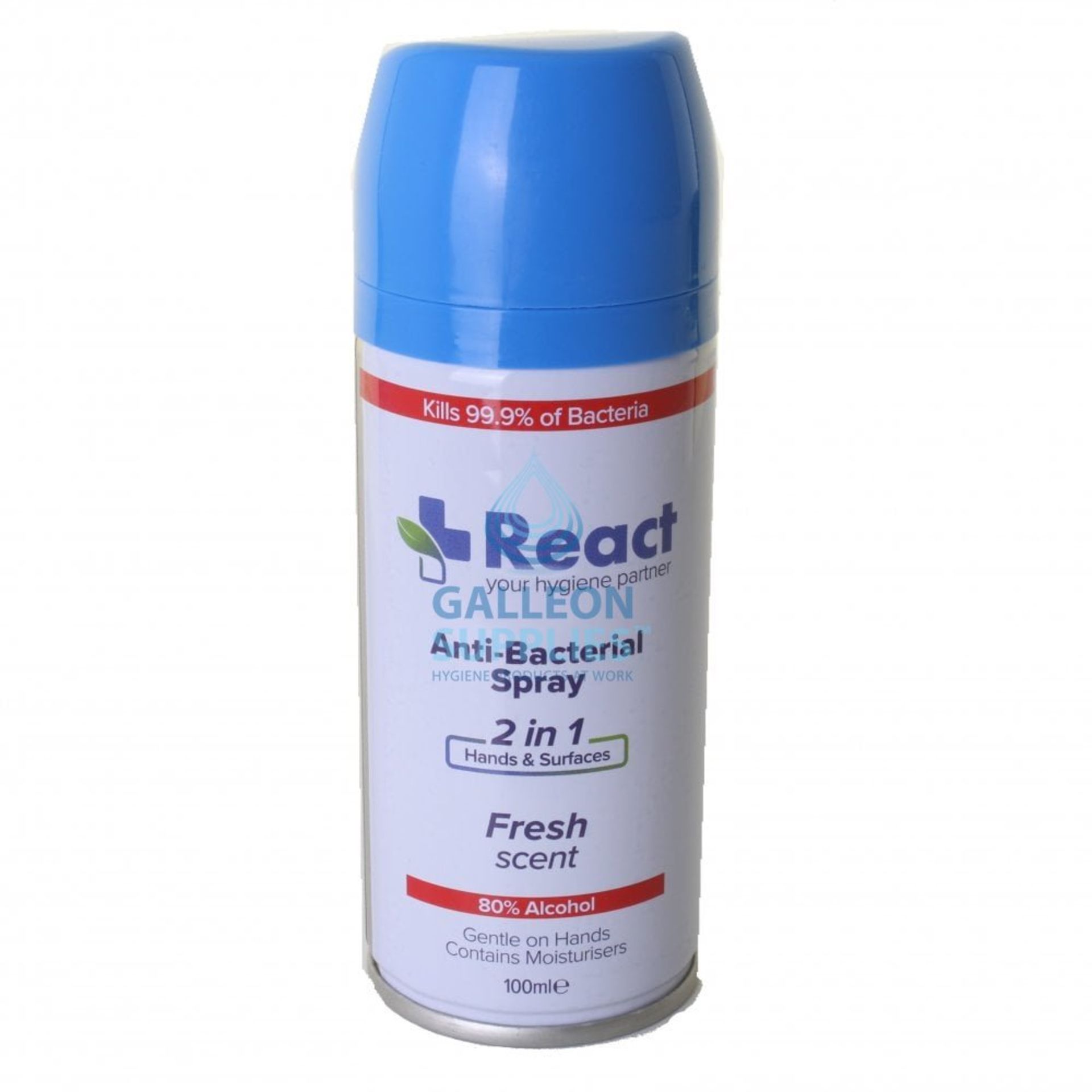 Pallet To Contain 4,800 X React Antibacterial Spray 100ml. RRP £3.59 each, giving this lot a total