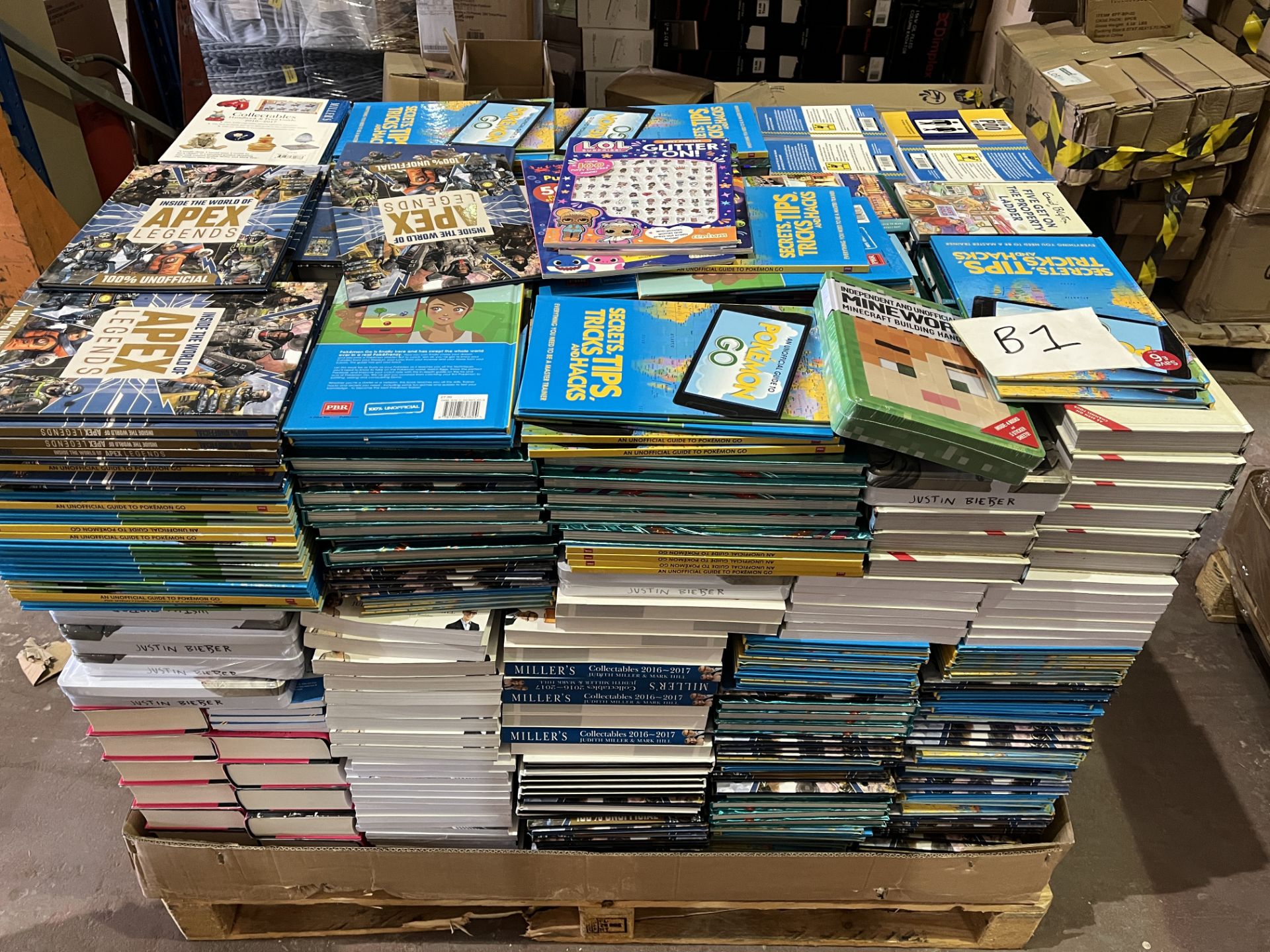 (B1) PALLET TO CONTAIN 463KG OF NEW BOOKS WITH AN ORIGINAL RRP VALUE OF £19,561.75. INCLUDES BOTH