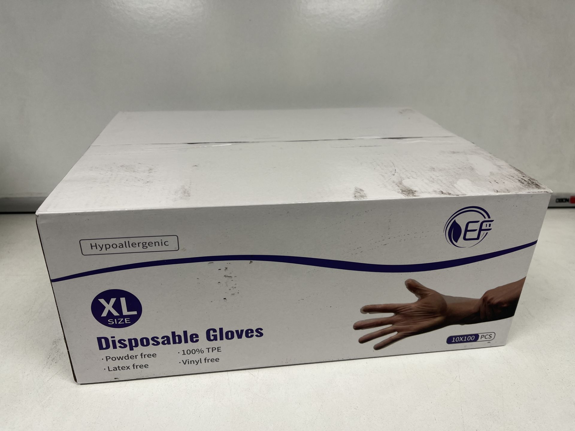 50 X BRAND NEW PACKS OF 100 CLEAR TPE DISPOSABLE GLOVES SIZE XL R2