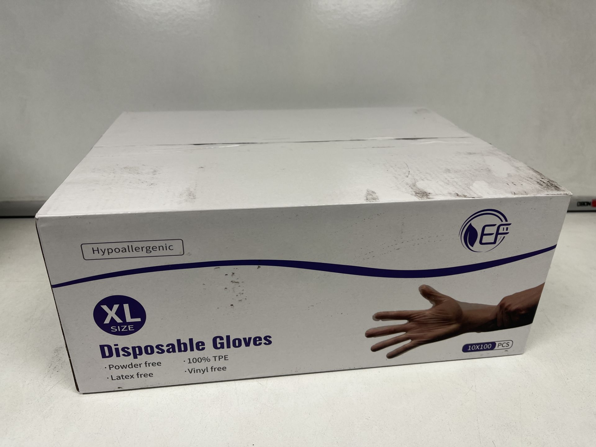 50 X BRAND NEW PACKS OF 100 CLEAR TPE DISPOSABLE GLOVES SIZE XL R2
