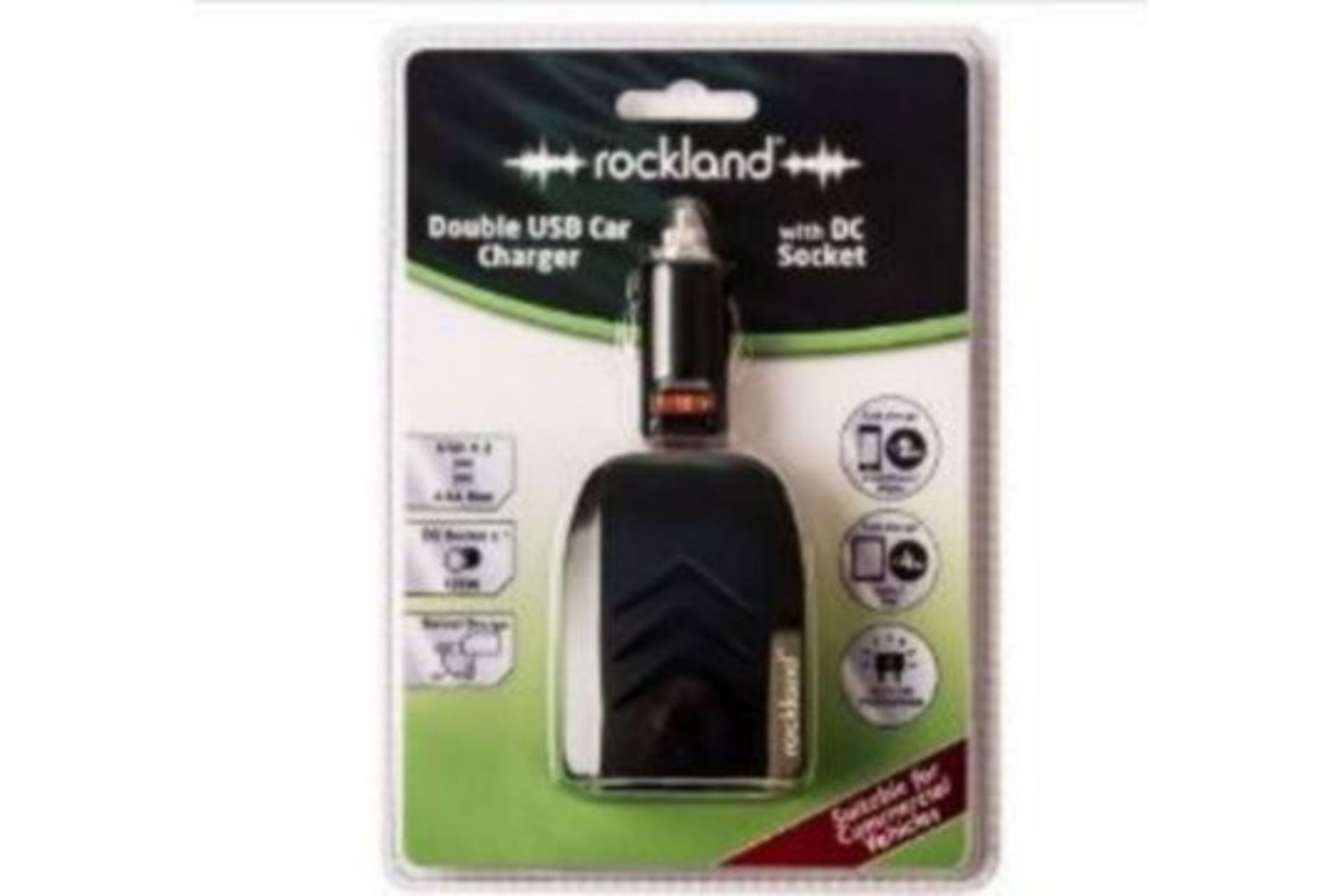64 X BRAND NEW ROCKLAND DOUBLE USB CHARGER WITH DC SOCKET R4