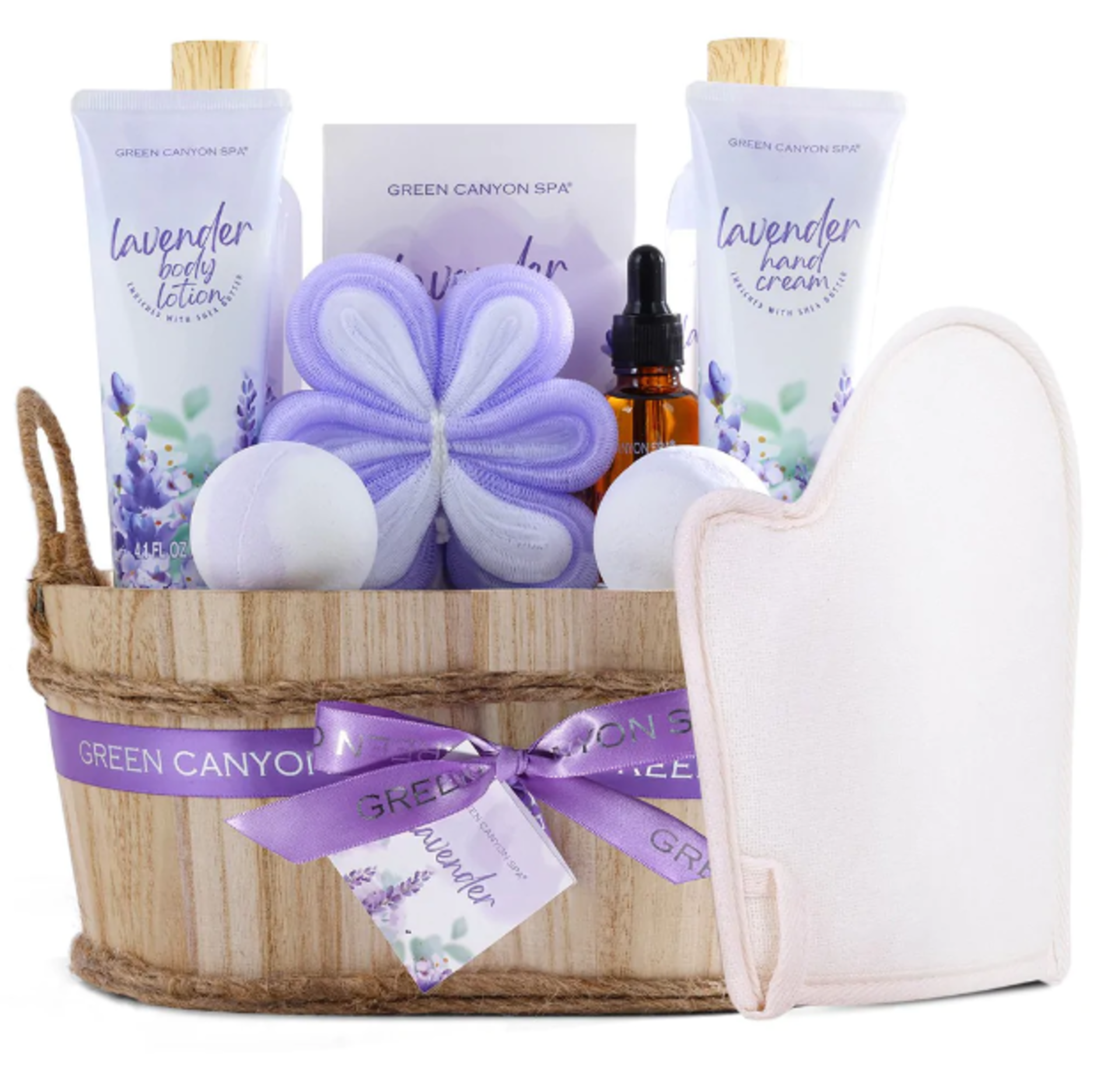 PALLET TO CONTAIN 60 X NEW PACKAGED GREEN CANYON SPA Lavender Spa Gift Baskets for Women (GCS-BP-