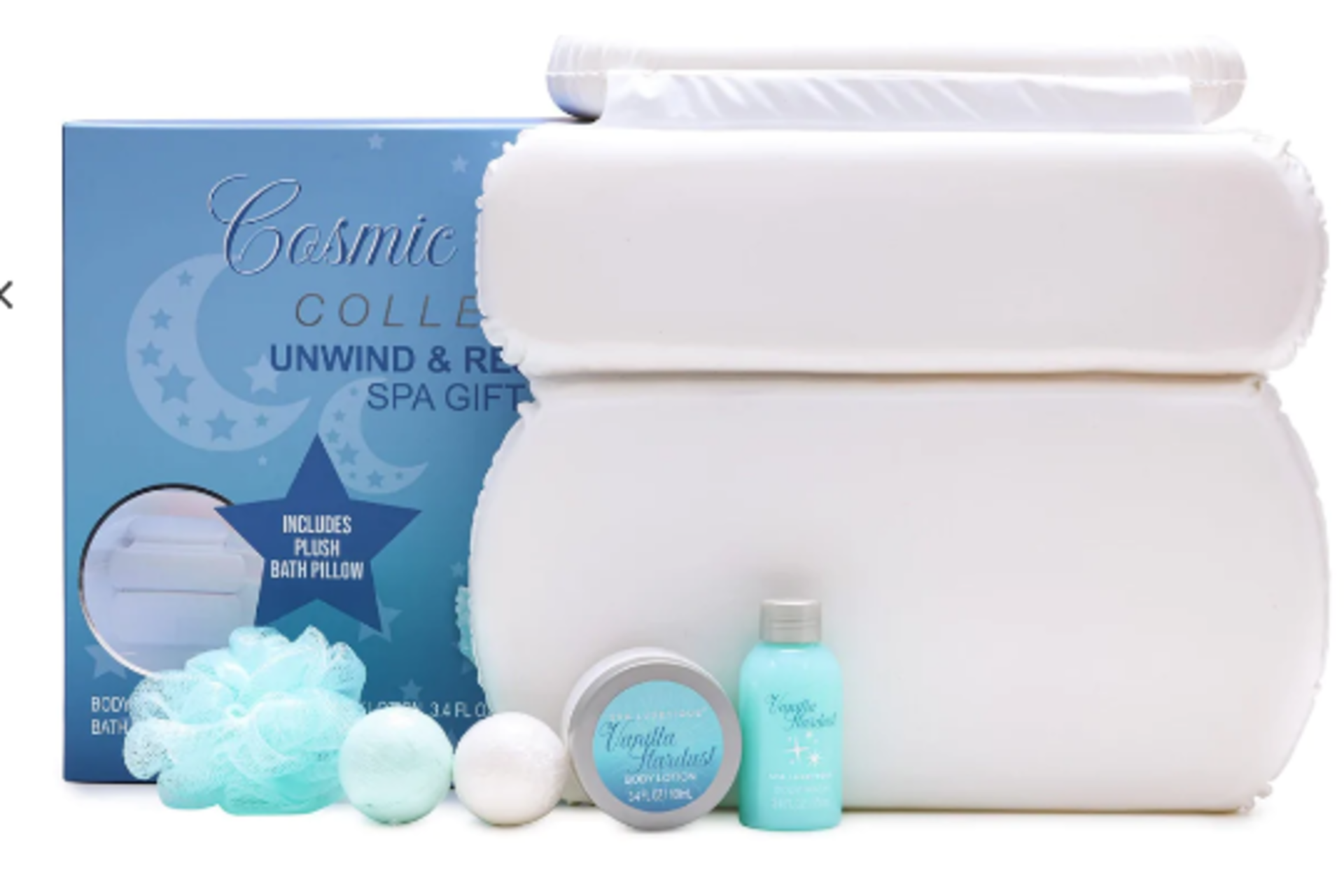 PALLET TO CONTASIN 90 x New Packaged Spa Luxetique Cosmic Dreams Vanilla Spa Gift Set. (SKU:SPA-BA-