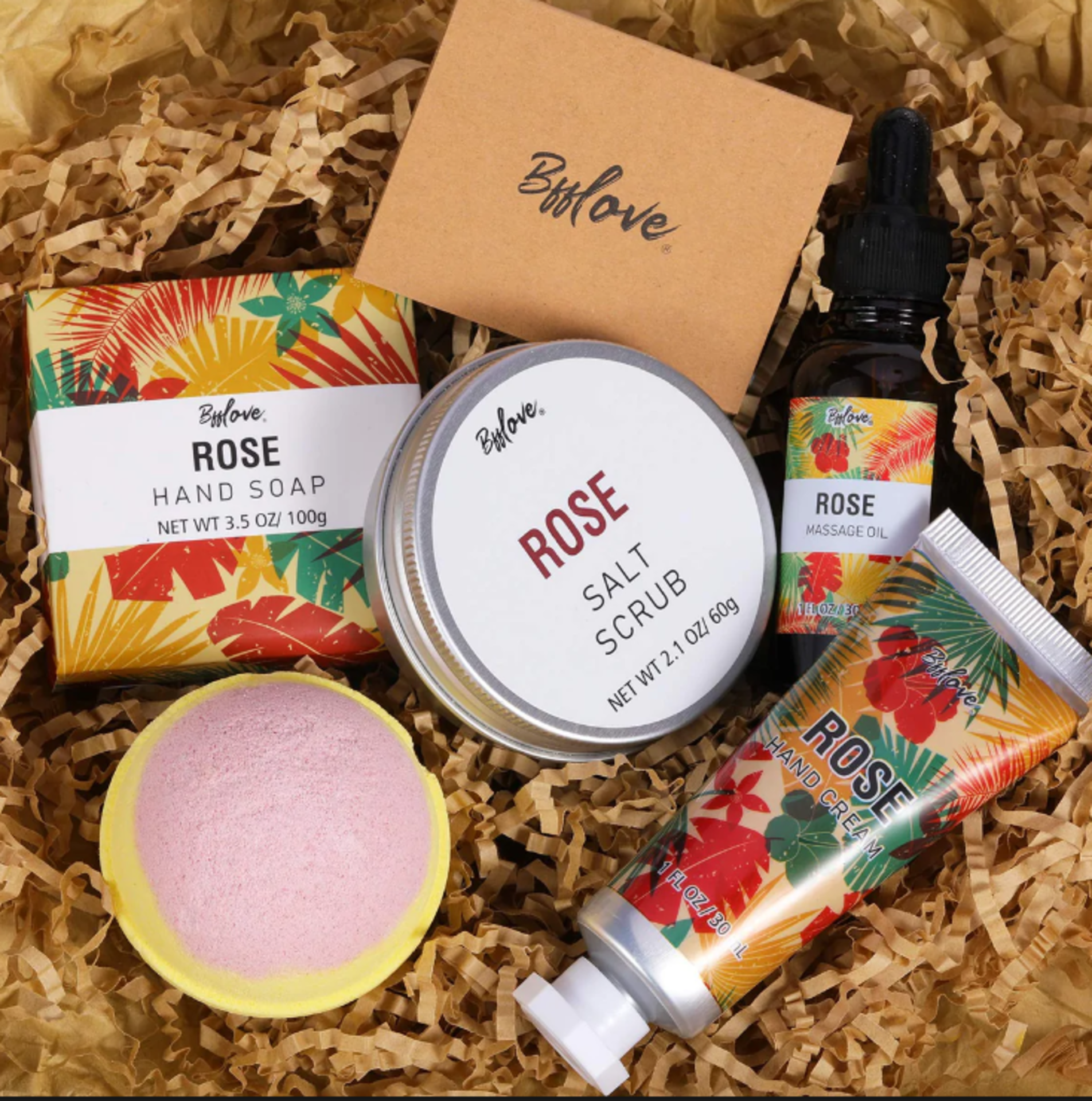 PALLET TO CONTAIN 120 x NEW PACKAGED Sunshine Rose Bath & Body Gift Basket. (SKU:BFF-BP-01) Rose - Image 2 of 2