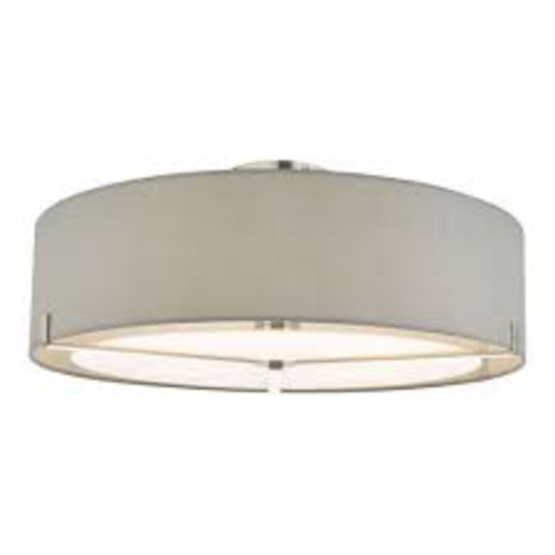 2 X DAR LIGHTING SANTINO 3 LIGHT CEILING PENDANT IN SATIN CHROME AND GREY RRP £228 EACH EBR