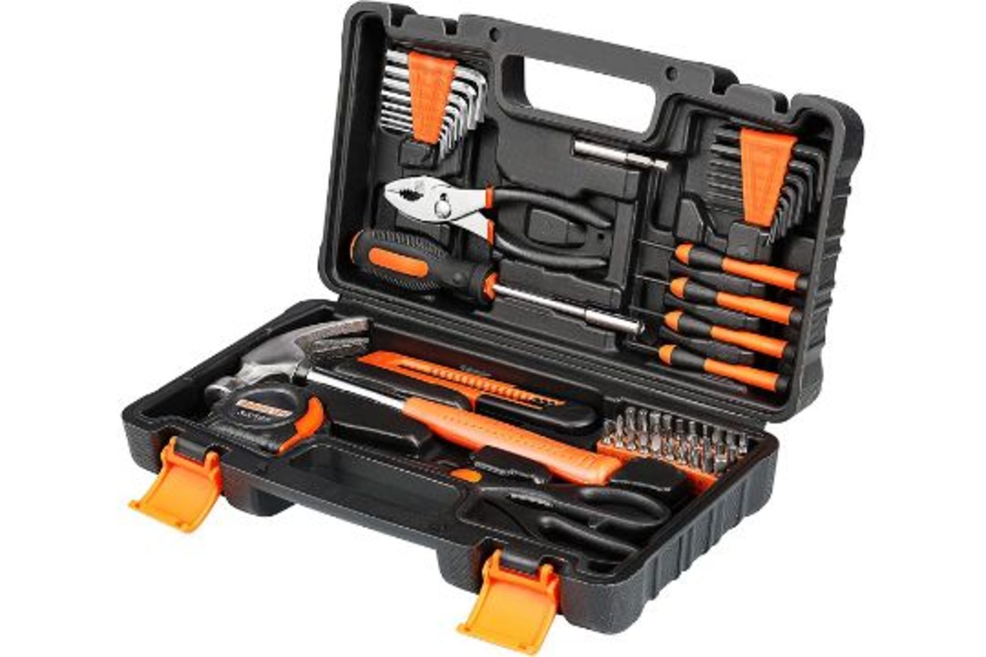 4 X NEW BOXED ENGiNDOT Home Tool Kit, 57-Piece Basic Tool kit with Storage Case. (ROW 10) HANDY