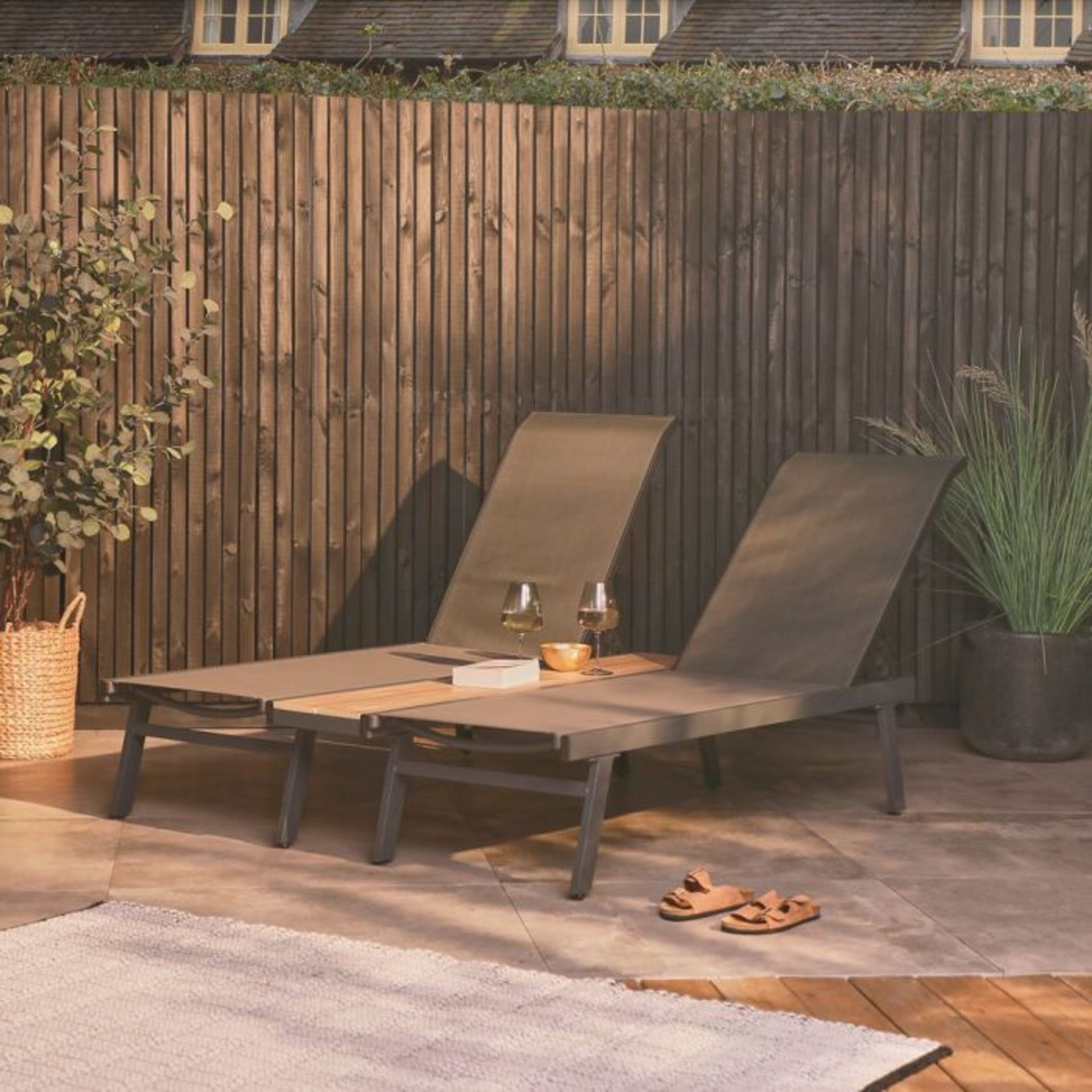 Duo Reclining Sun Lounger Set. Relax in comfort during those sunny days with our Duo Lounger