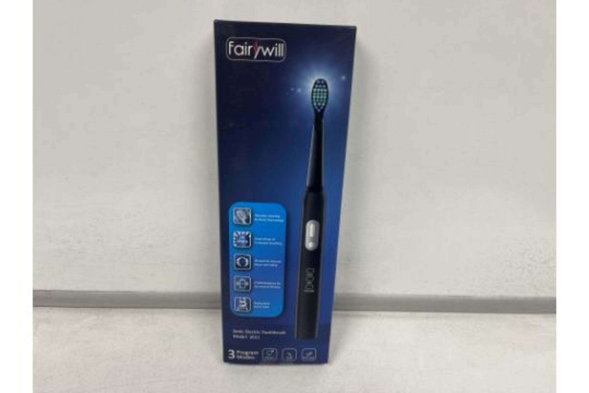 4 X BRAND NEW FAIRYWILL MODEL2011 SONIC ELECTRIC TOOTHBRUSH WITH REPLACEABLE BRUSH HEAD, 30 SECOND