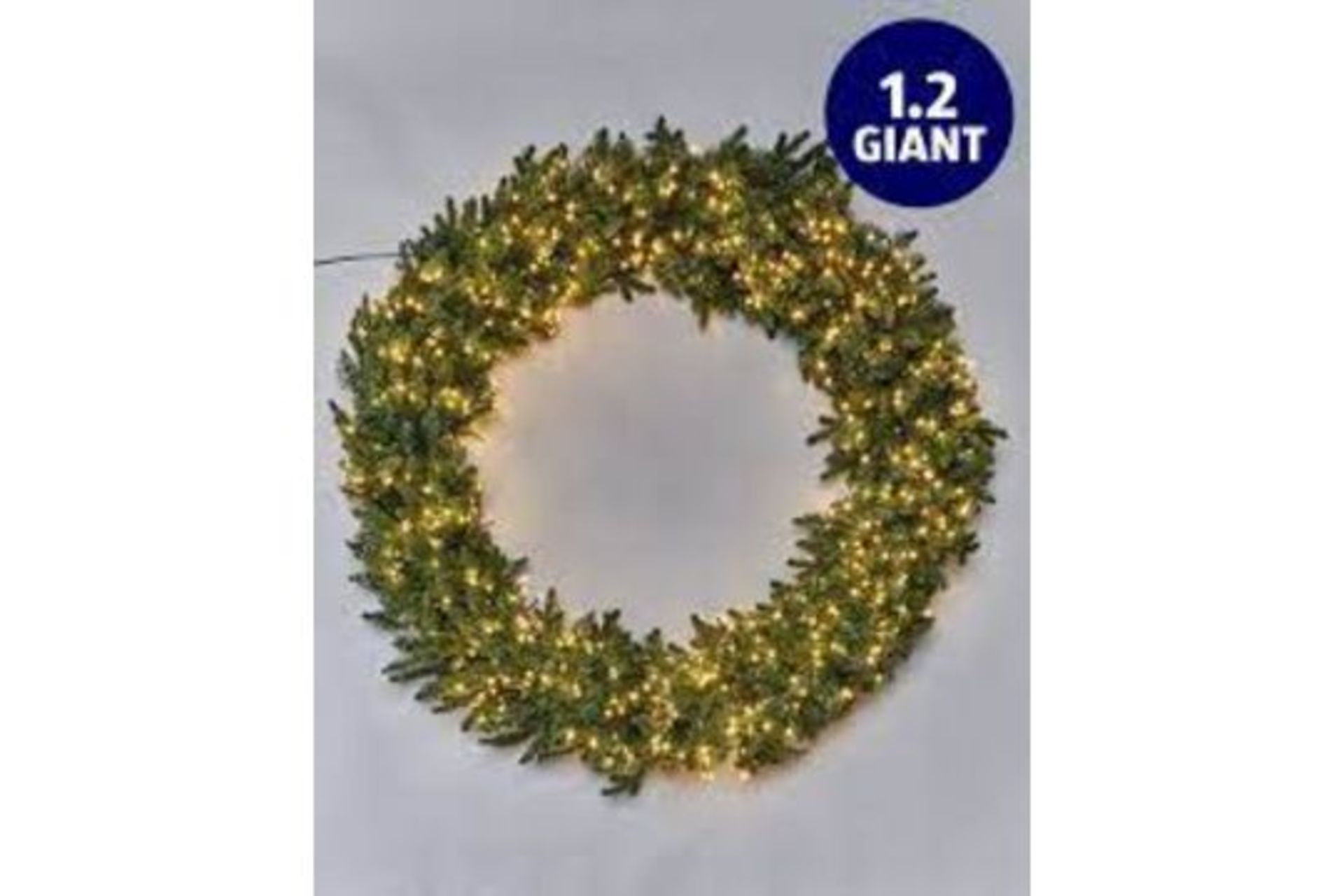 1000 WARM WHITE LED WREATH R17