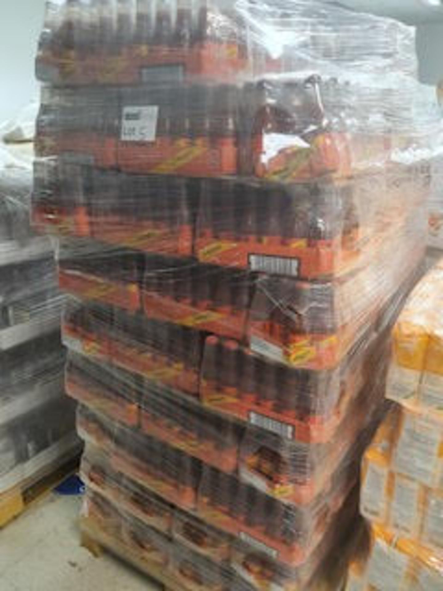 Pallet of Schweppes tomato juice mix