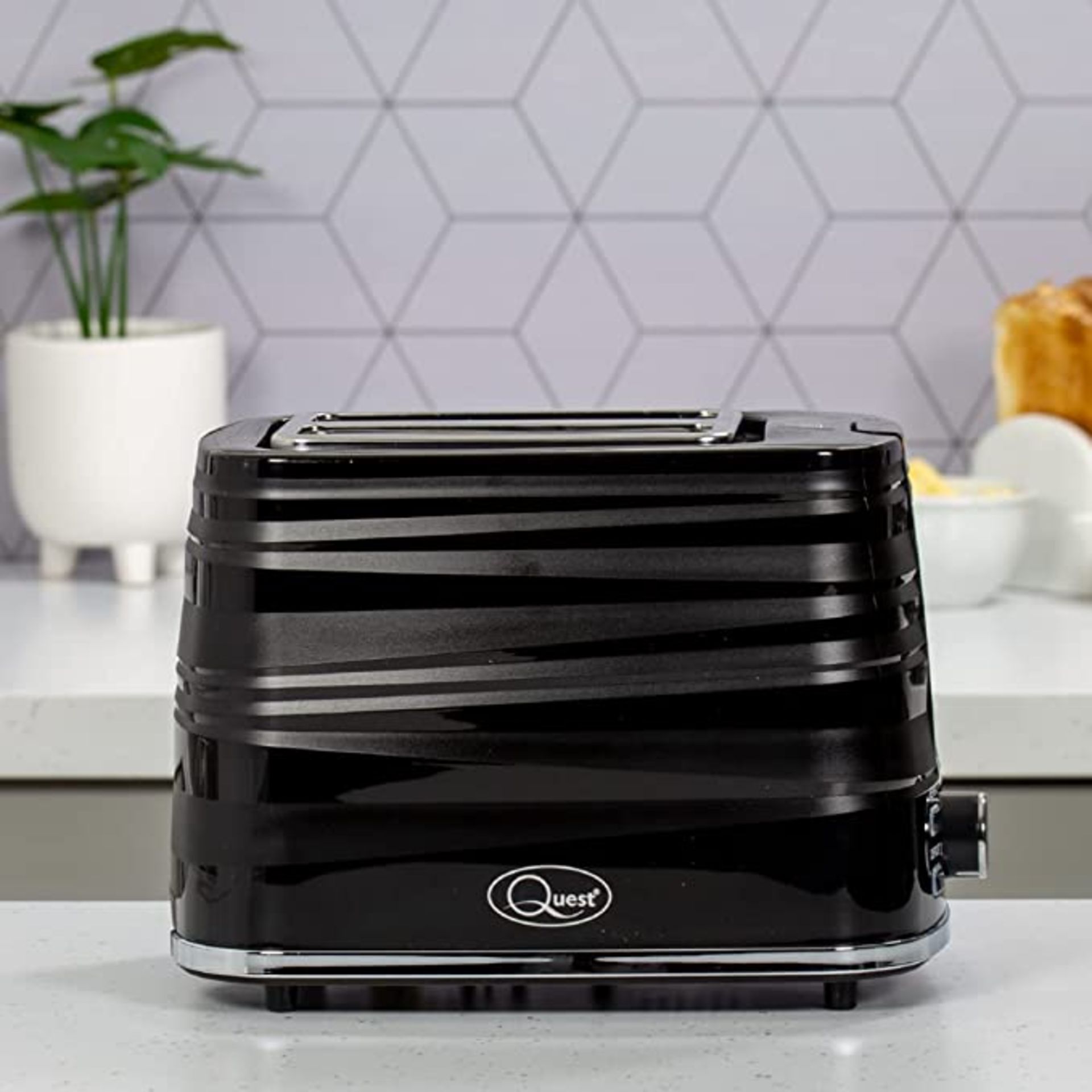 Quest Harmony 2 Slice Toasters / 7 Browning Levels / Sleek Modern Design / Defrost & Reheat Settings