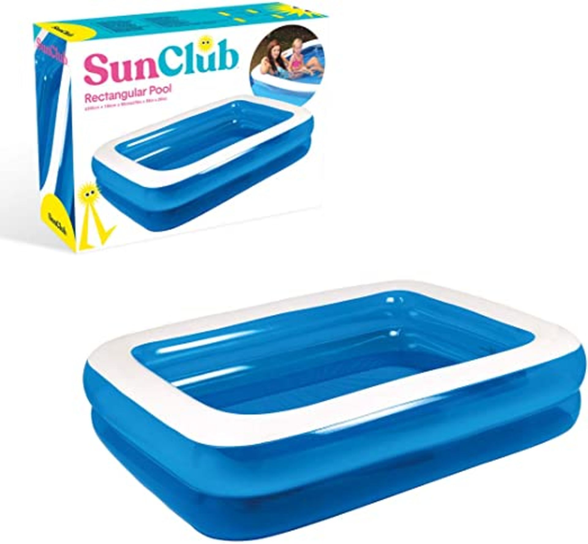 BENROSS Family Inflatable Rectangular Paddling Swimming Pool - ROW9