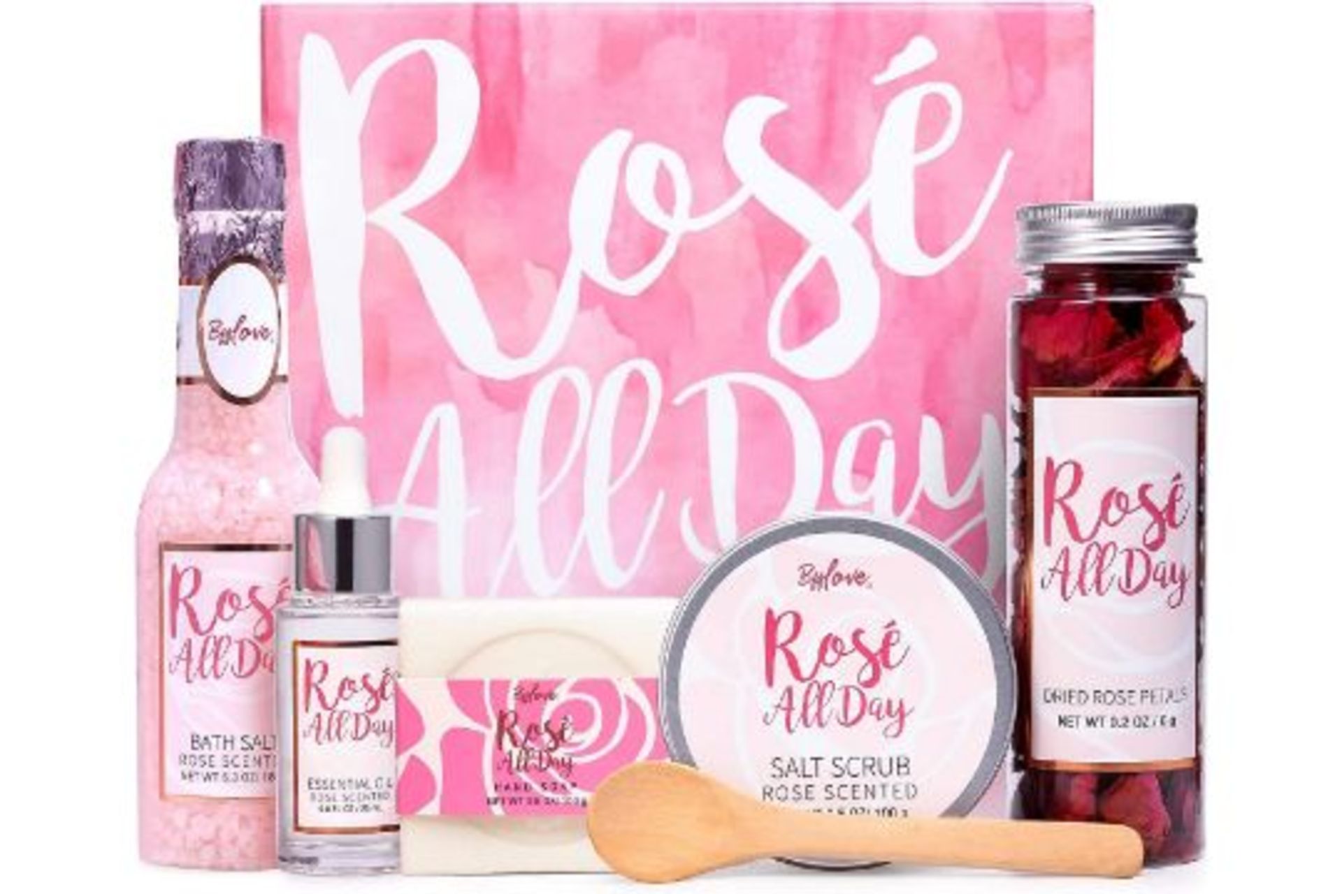 6 X NEW PACKAGED Rose All Day Bath Gift Box. (SKU:BFF-BP-11) Best Gift Set for Women - Our spa