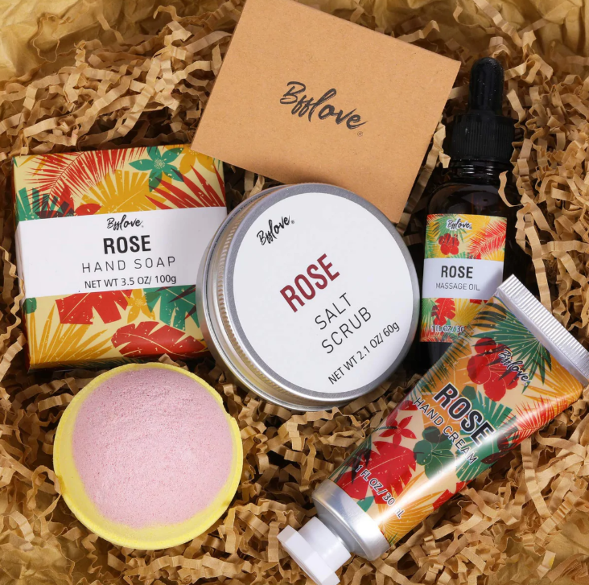 PALLET TO CONTAIN 84 x NEW PACKAGED Sunshine Rose Bath & Body Gift Basket. (SKU:BFF-BP-01) Rose - Image 2 of 2