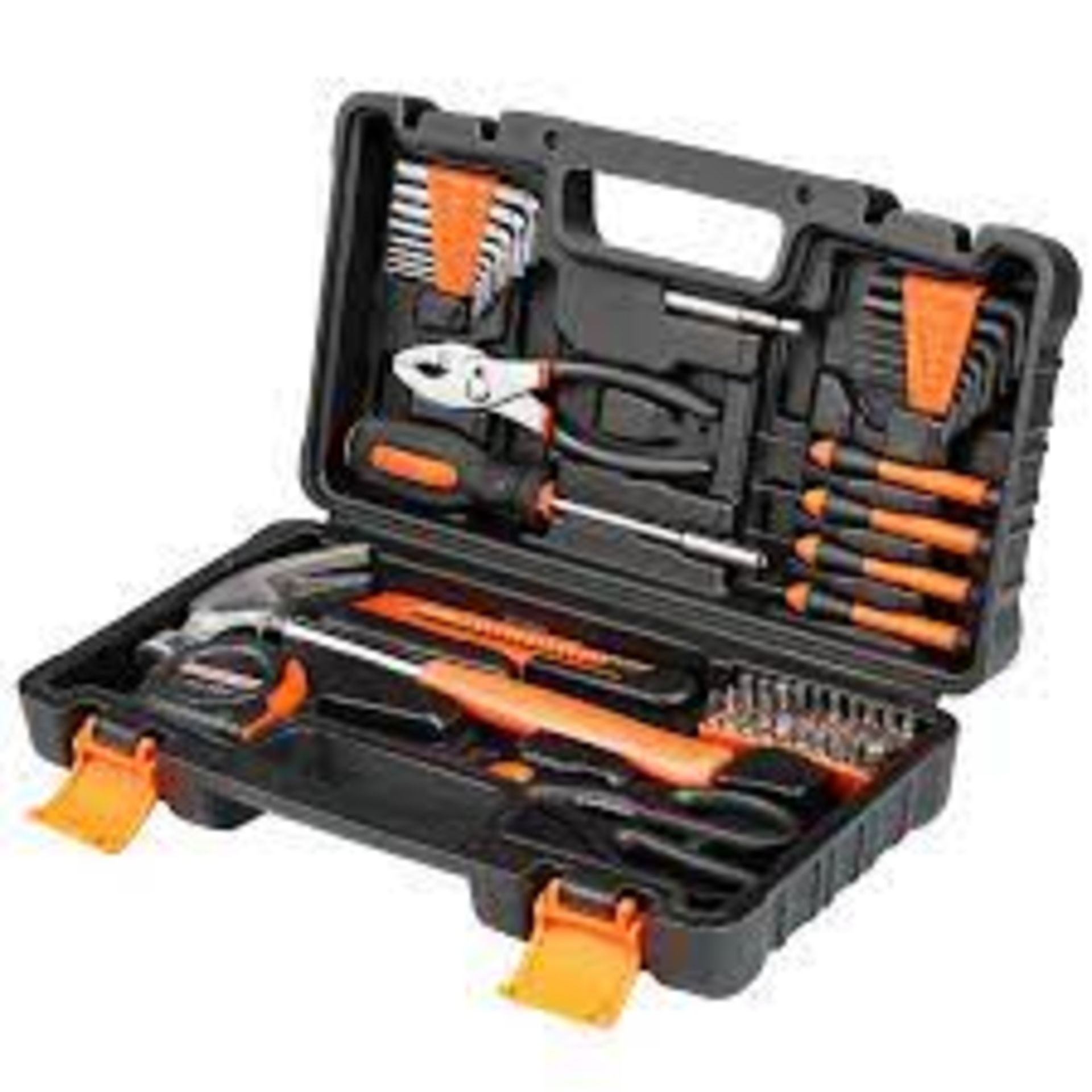 4 X NEW BOXED ENGiNDOT Home Tool Kit, 57-Piece Basic Tool kit with Storage Case. (ROW 10) HANDY