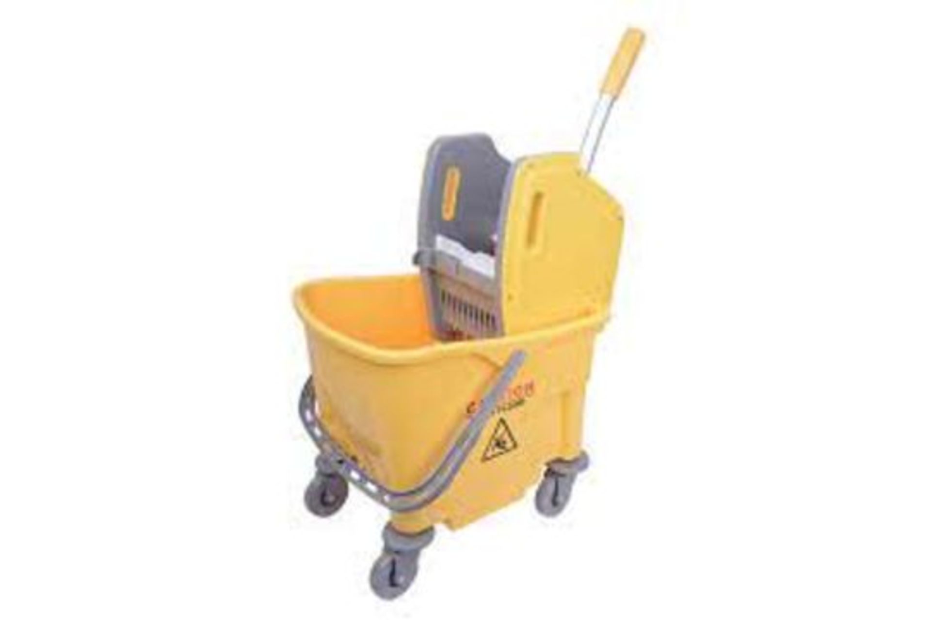 2 X BRAND NEW ROBERT SCOTT BUFFALO YELLOW MOP BUCKET AND WRINGER RRP £99 EACH R16-11