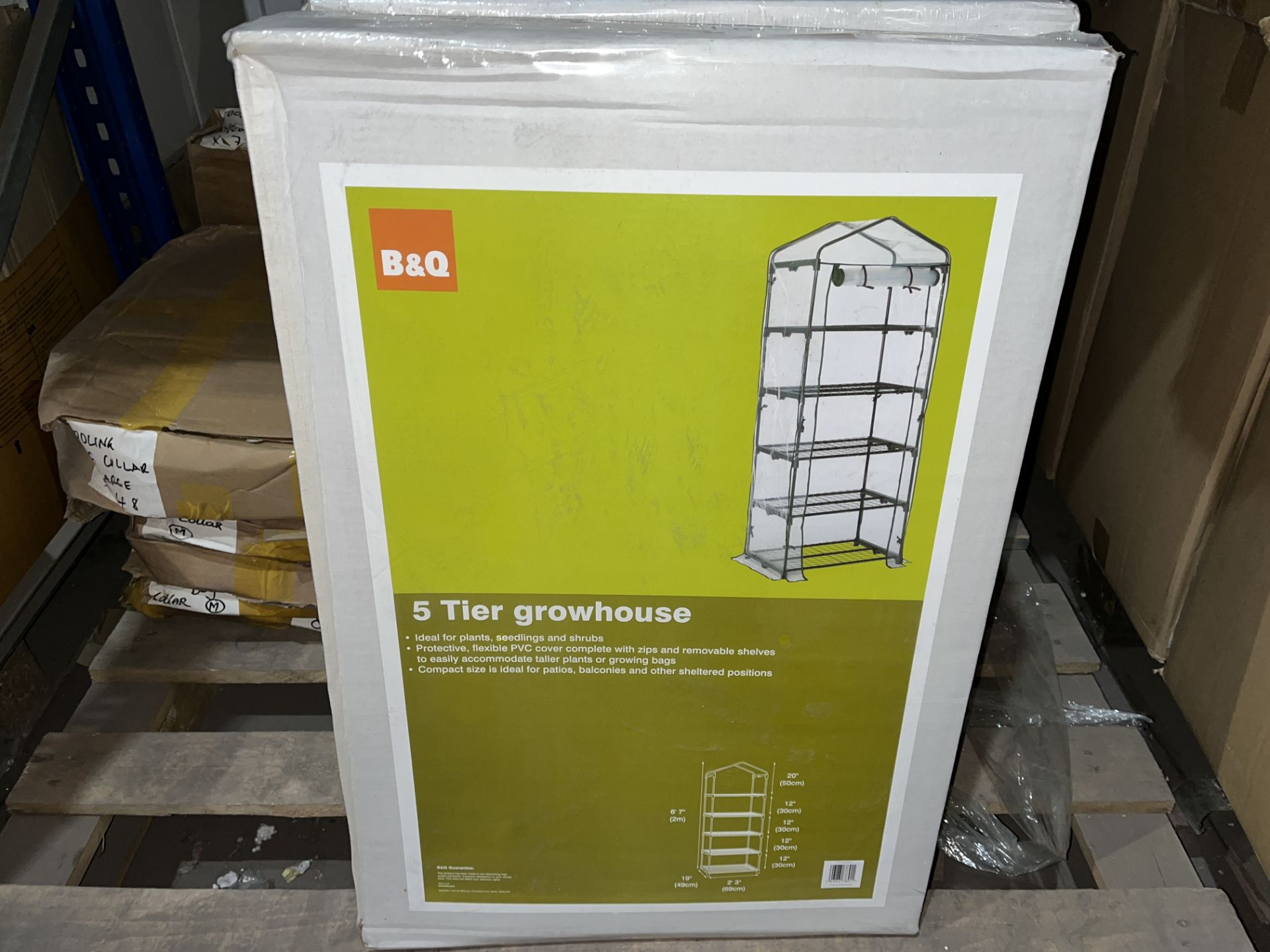 6 X BRAND NEW PLASTIC 5 TIER GROWHOUSE/GREENHOUSE RRP £40 EACH R18-2