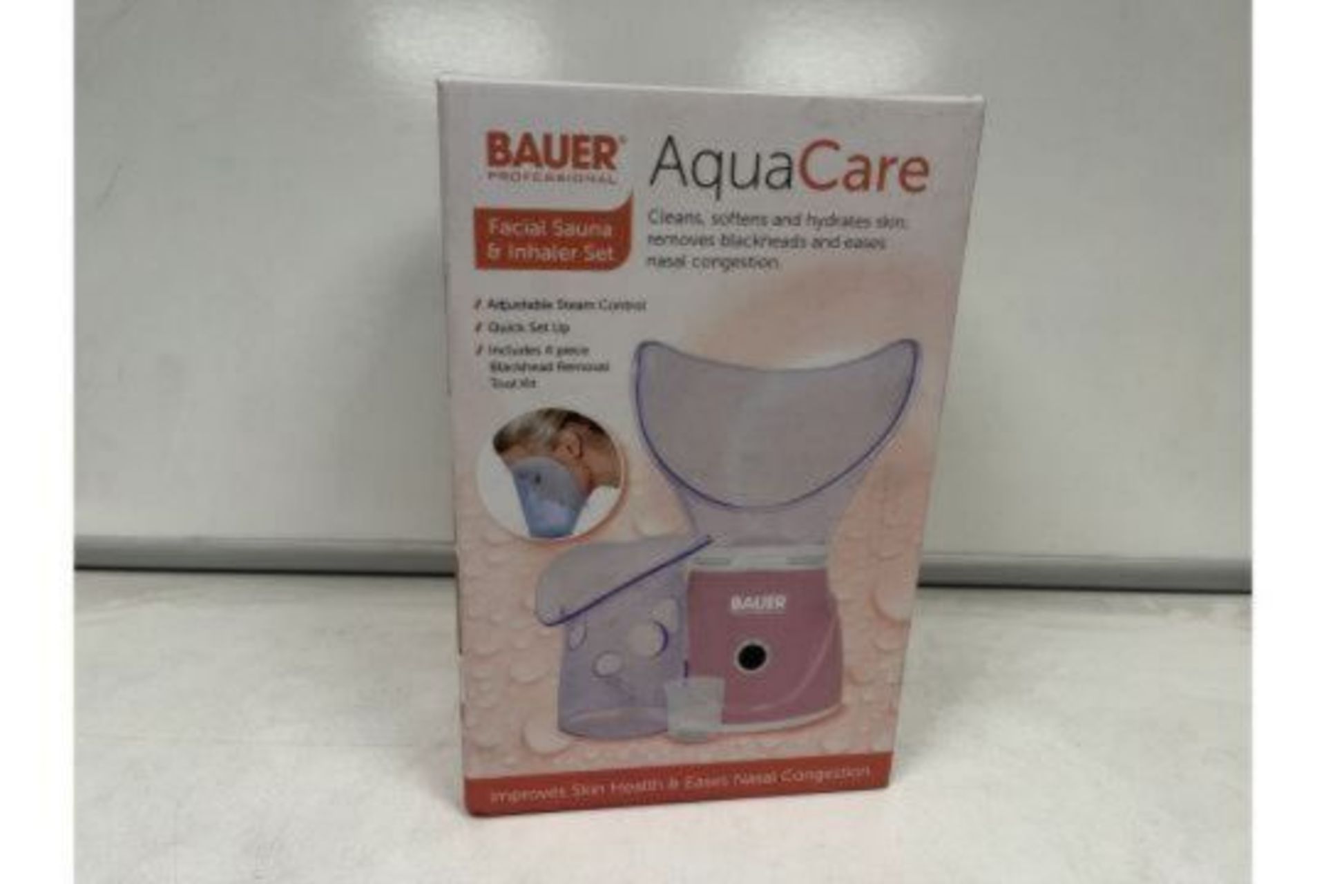 2 X BRAND NEW BAUER AQUA CARE FACIAL SAUNA AND INHALER SETS R4