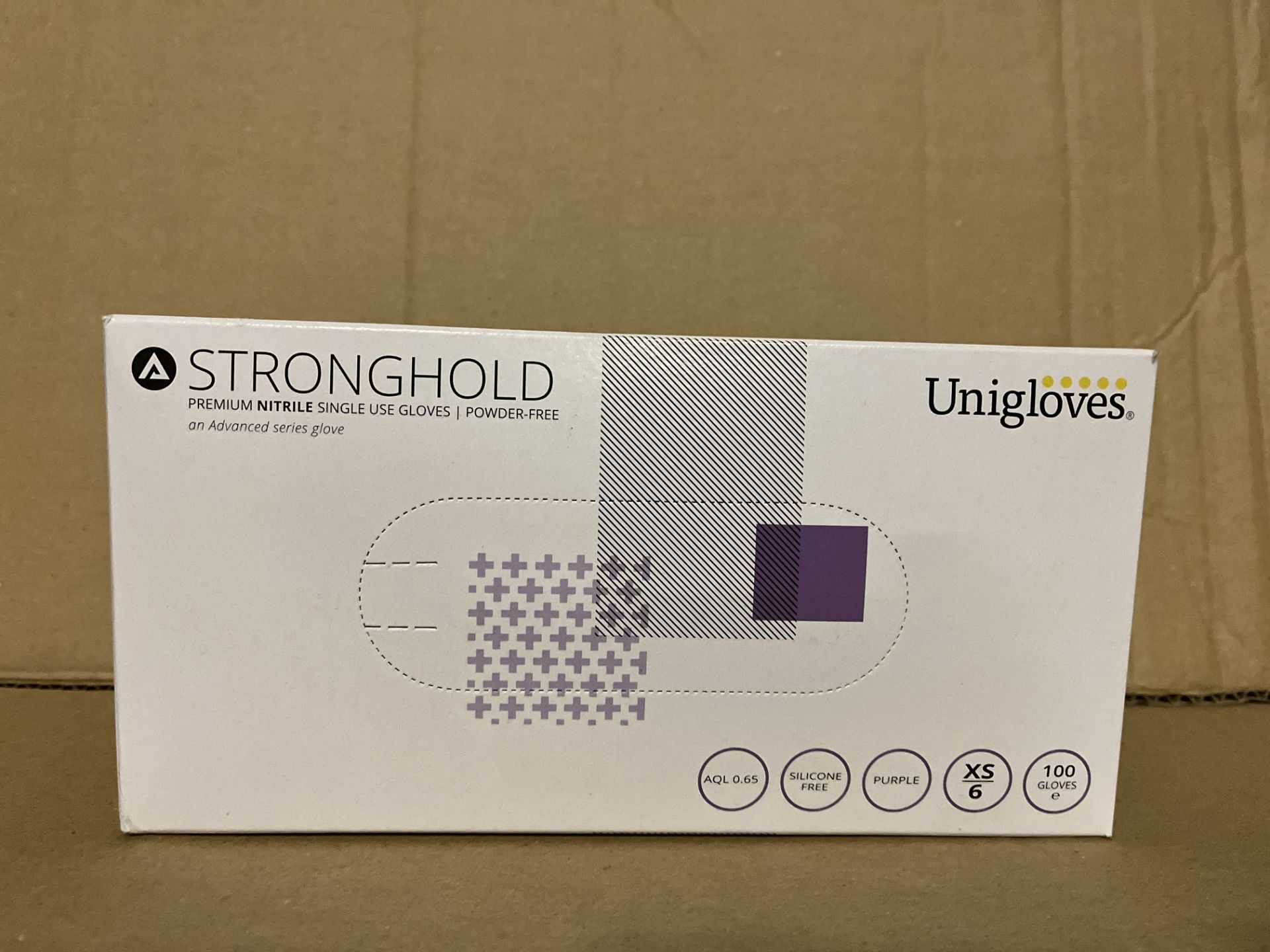 4000 X BRAND NEW UNIGLOVES STRONGHOLD NITRILE GLOVES (SIZES MAY VARY) S1-15