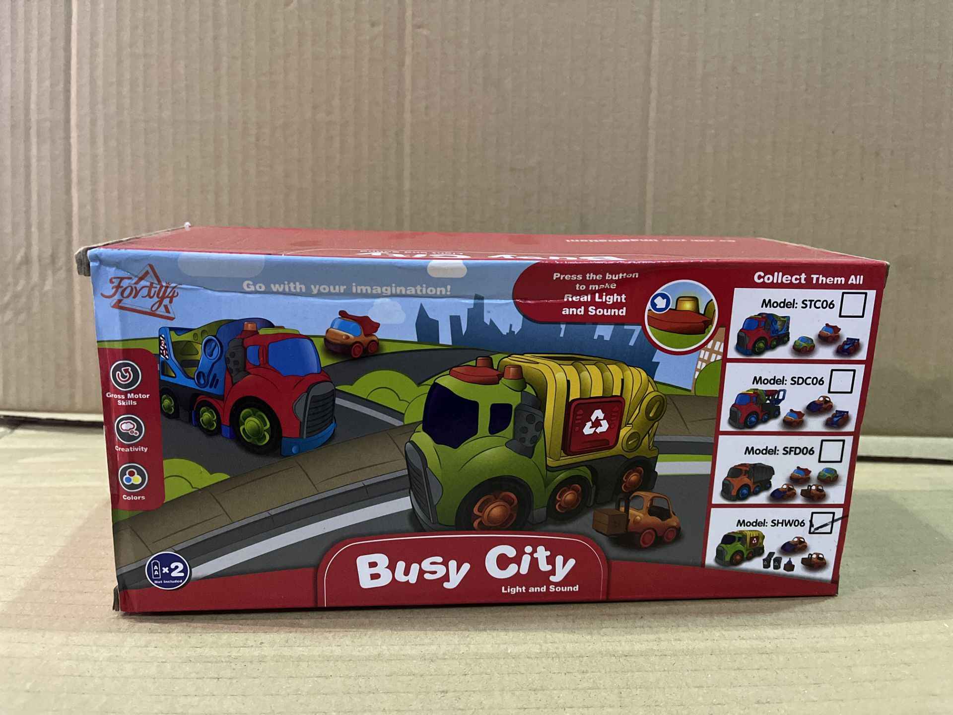 6 X BRAND NEW BUSY CITY LIGHTS AND SOUND GARBAGE TRUCKS R16-7