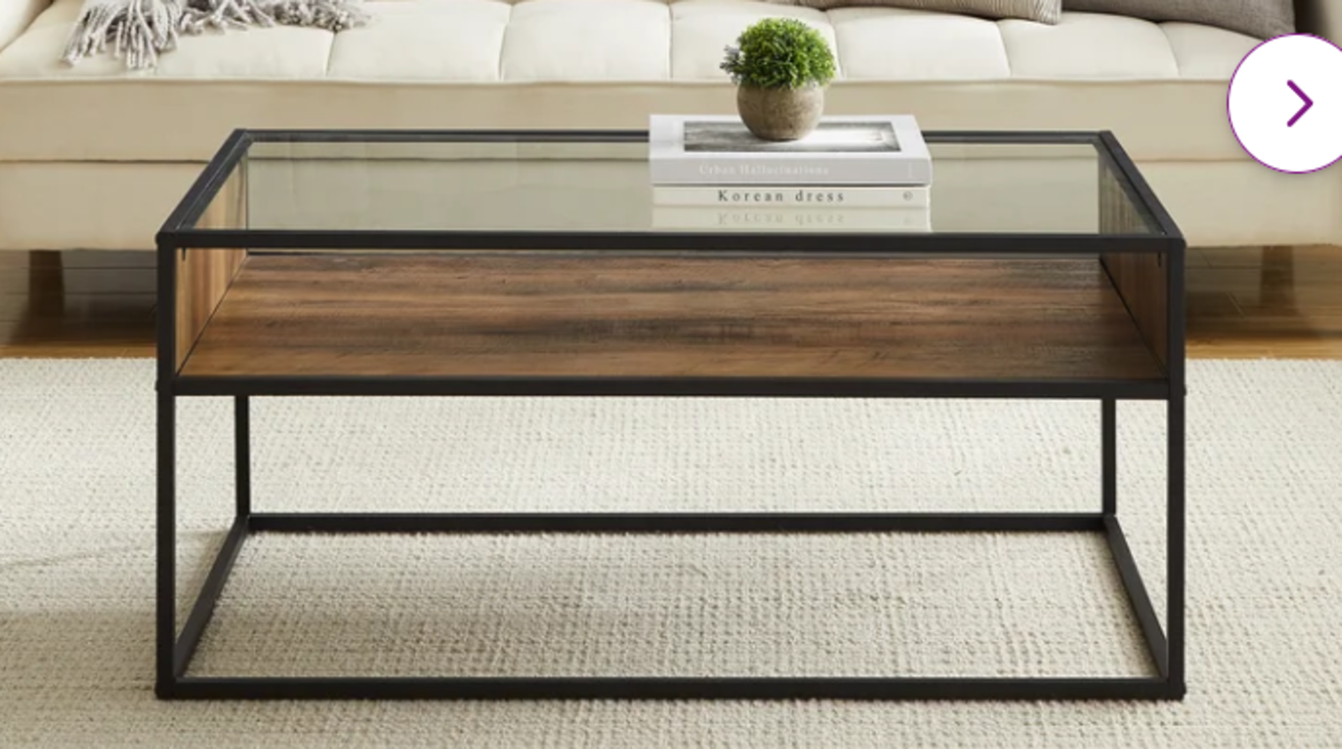 Frame Coffee Table with Storage. RRP £179.99 This minimalistic table is more than somewhere to put