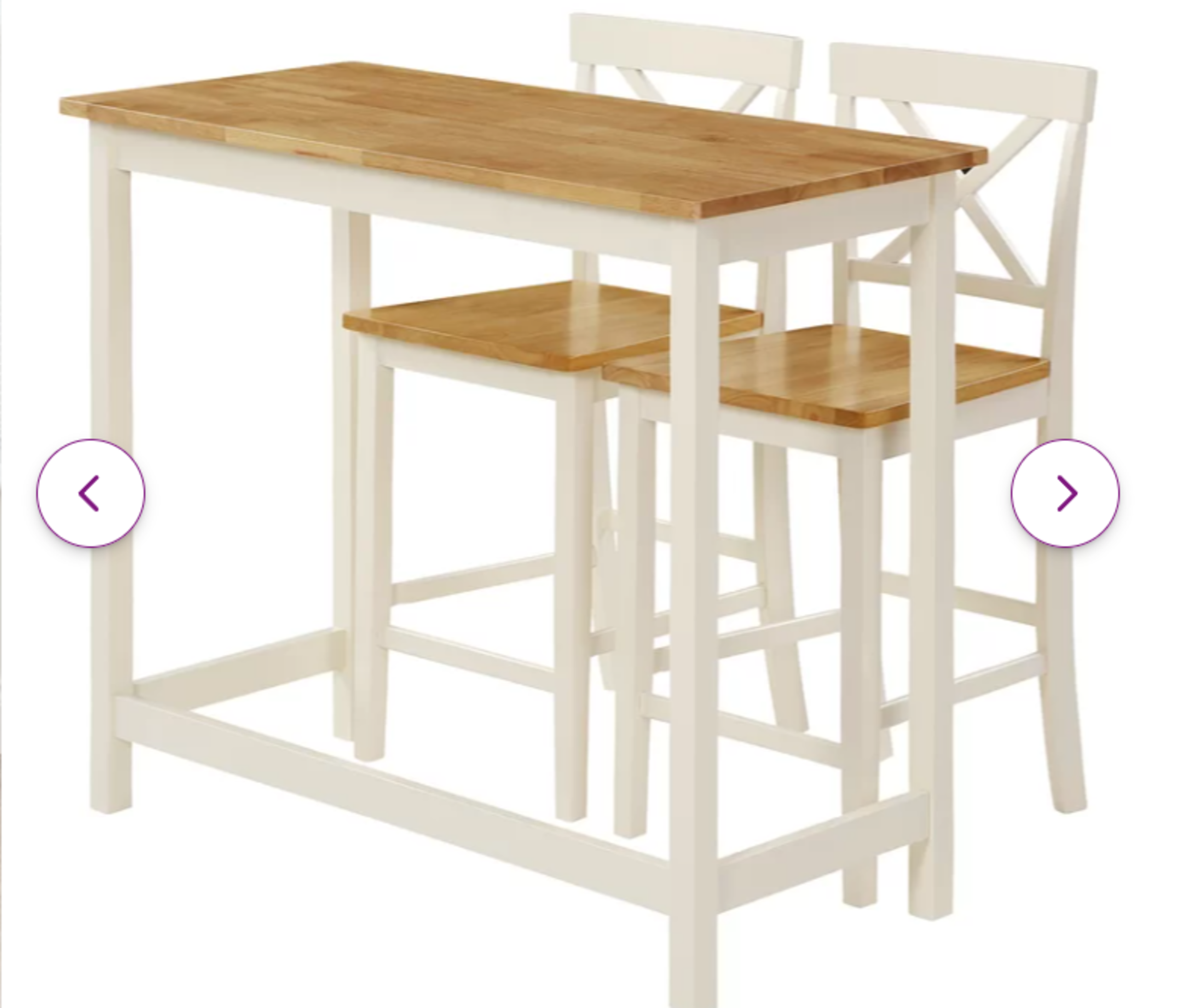 Clarkson 2 - Person Solid Wood Dining Set. RRP £239.99. The Clarkson bar table set features a - Image 2 of 2