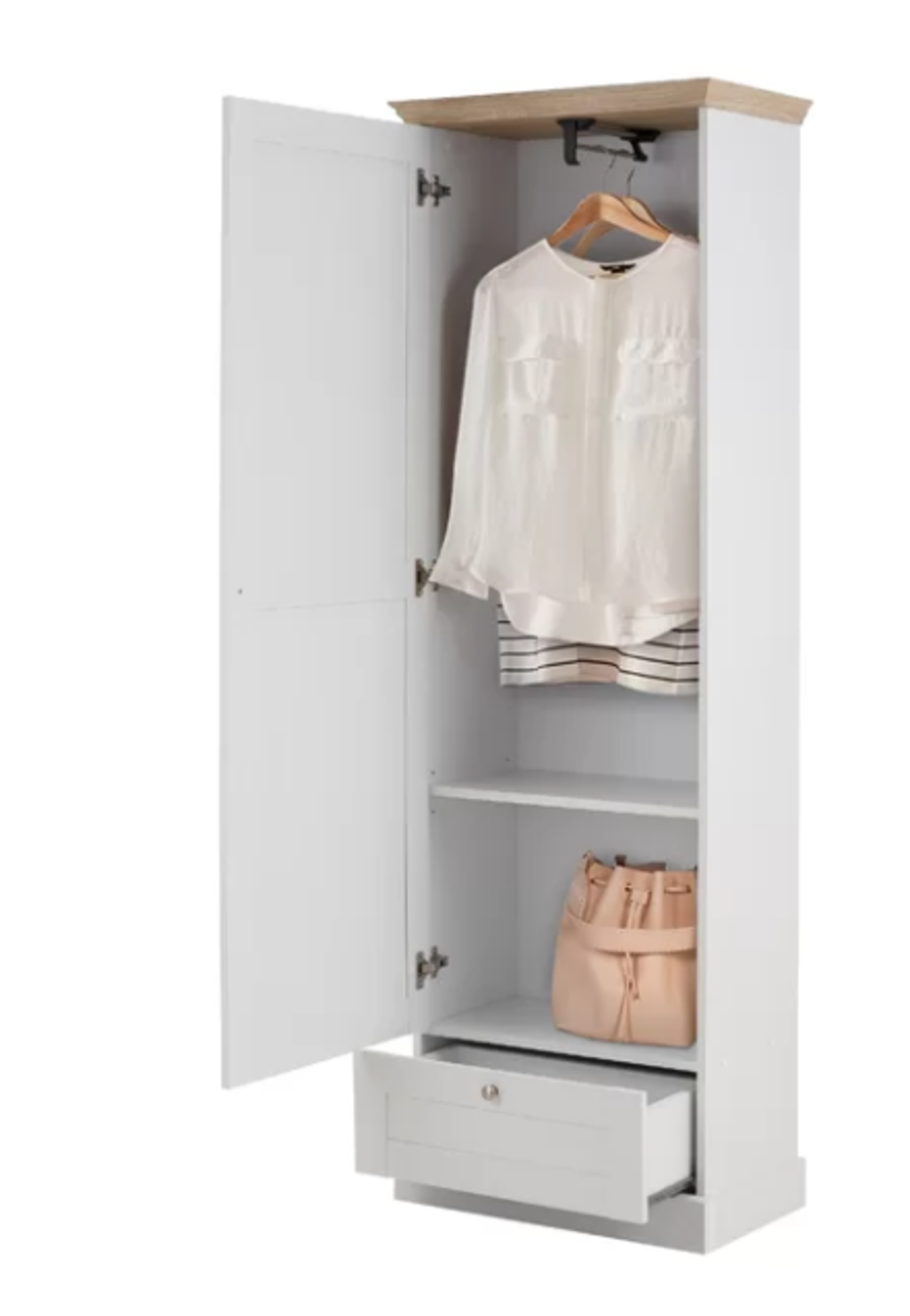 1 Door Wardrobe. RRP £182.00. Stylish and practical wardrobe made of FSC-certified wood, which comes - Image 2 of 2