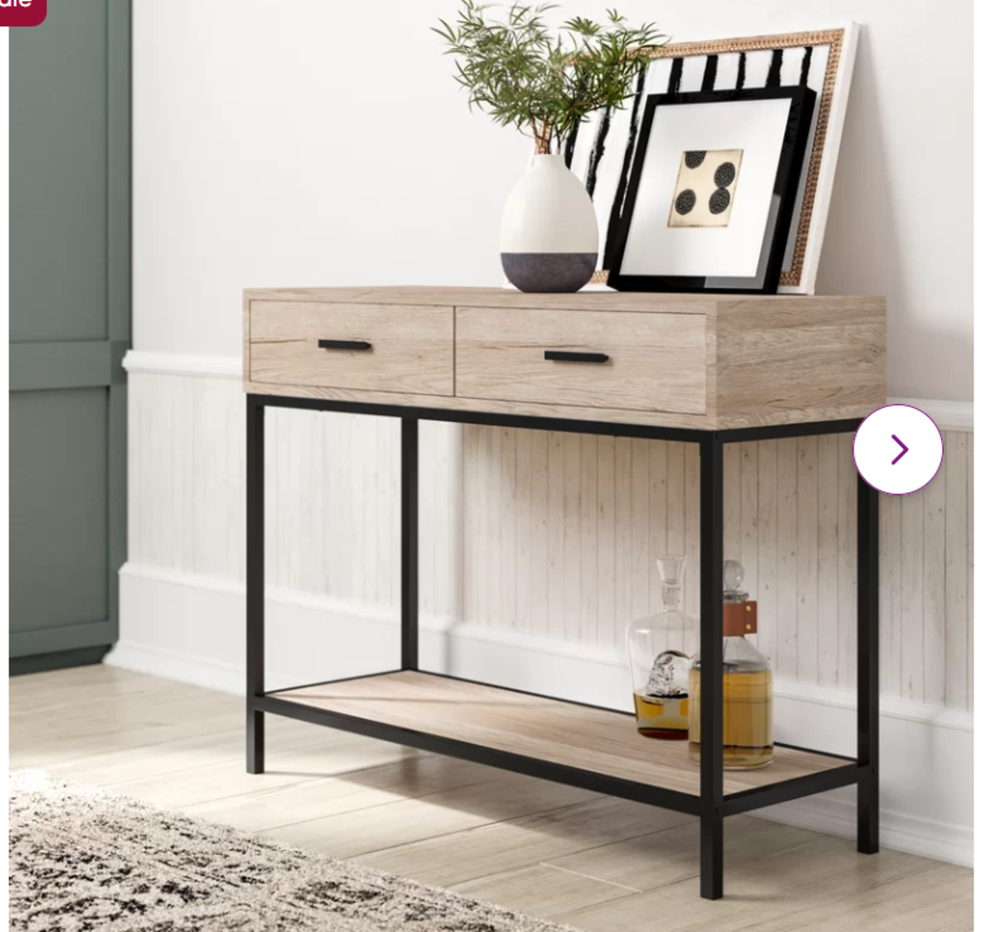 Aarohi 100Cm Console Table. This stylish and minimalistic Aarohi Console Table has a striking design