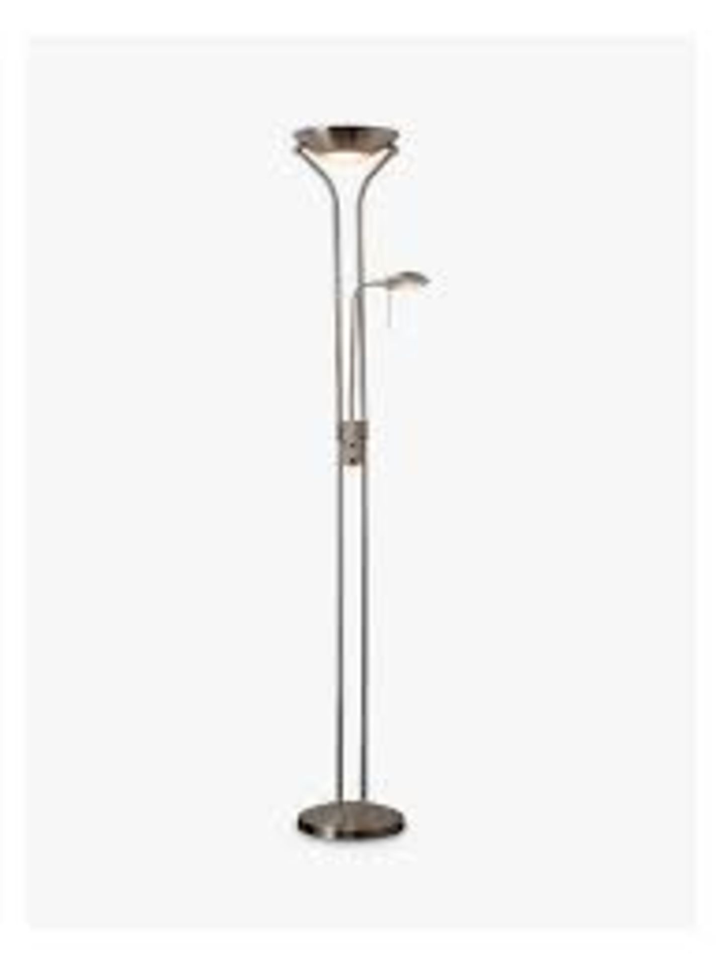 John Lewis Zella Uplighter Floor Lamp Stainless Steel - BI