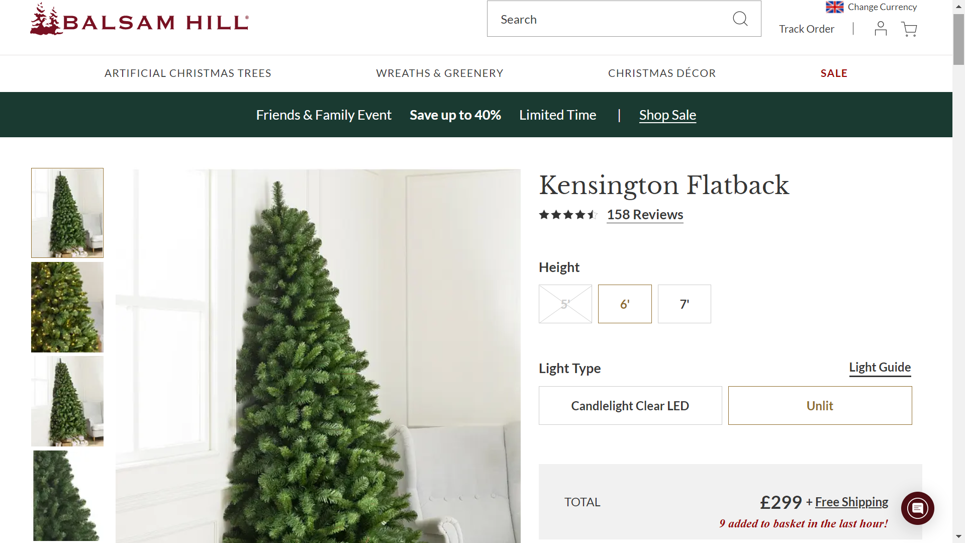 BH (The worlds leading Christmas Tree Brand) Kensington Flatback 6' Tree Unlit RRP £299.00. Our - Image 2 of 2