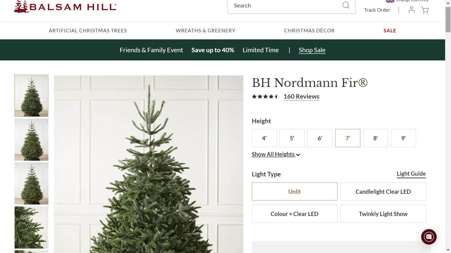 BH (The worlds leading Christmas Tree Brand) Nordmann Fir® 7' Tree Unlit RRP £649.00. Bring home the - Image 2 of 2