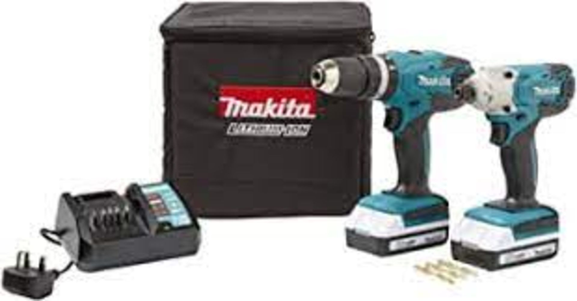 Makita DK18015X2 Cordless Combi Drill and Impact Driver - PCK