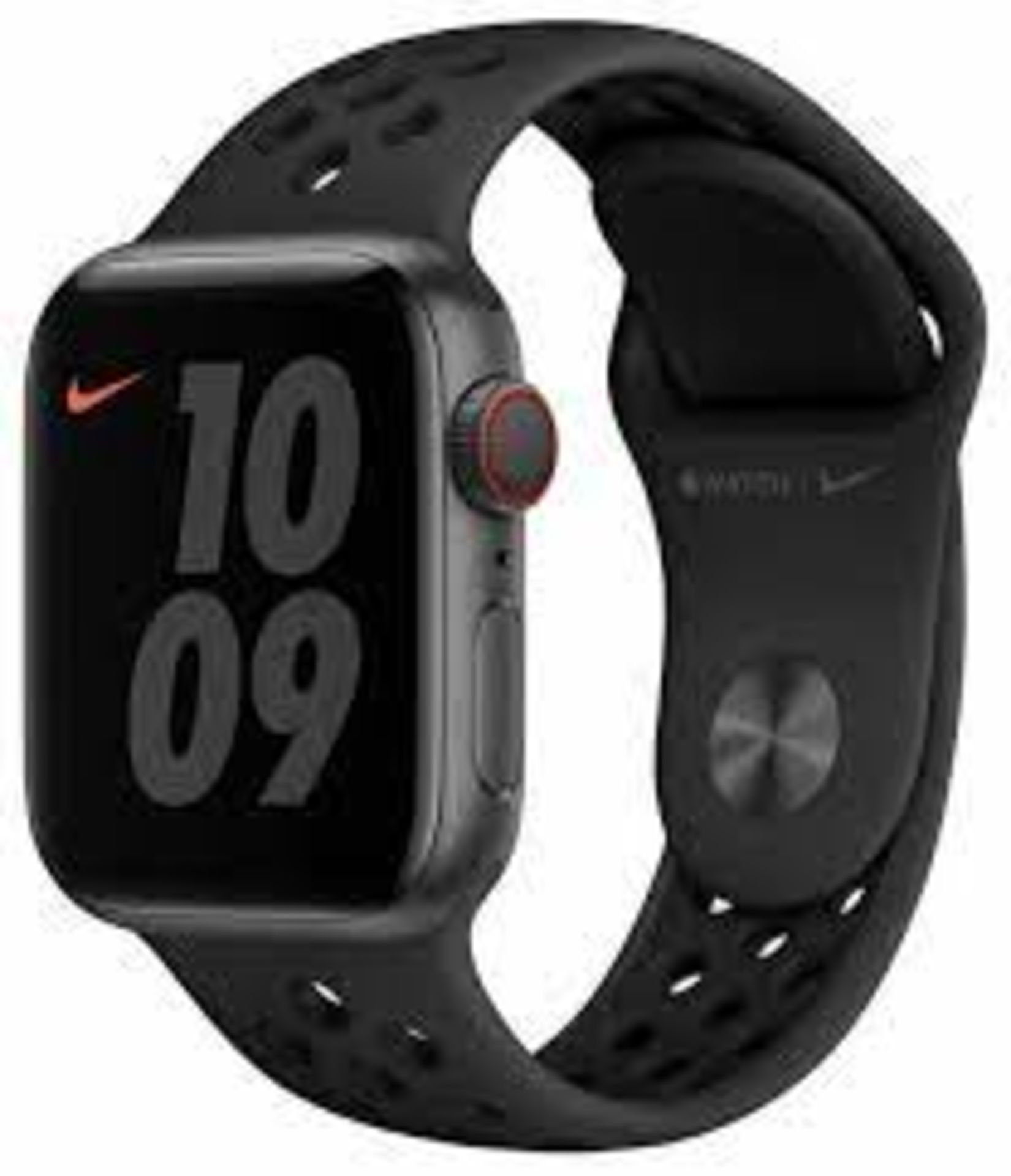 BRAND NEW APPLE WATCH SE, SPACE GREY, ALUMINIUM WITH ANTHROCITE AND BLACK NIKE SPORTS BAND 40MM
