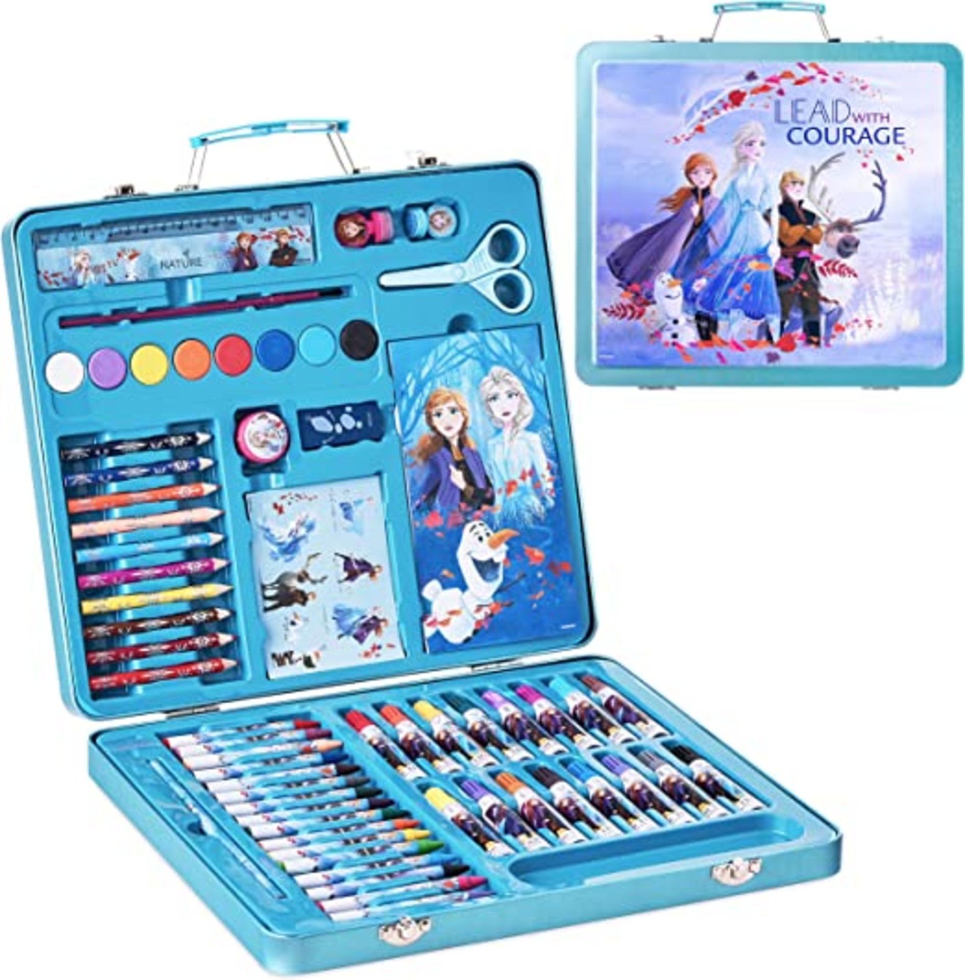 PALLET TO CONTAIN 120 X Disney Frozen Tin Art Case. (PICK FROM P/W) Excellent for budding artists,