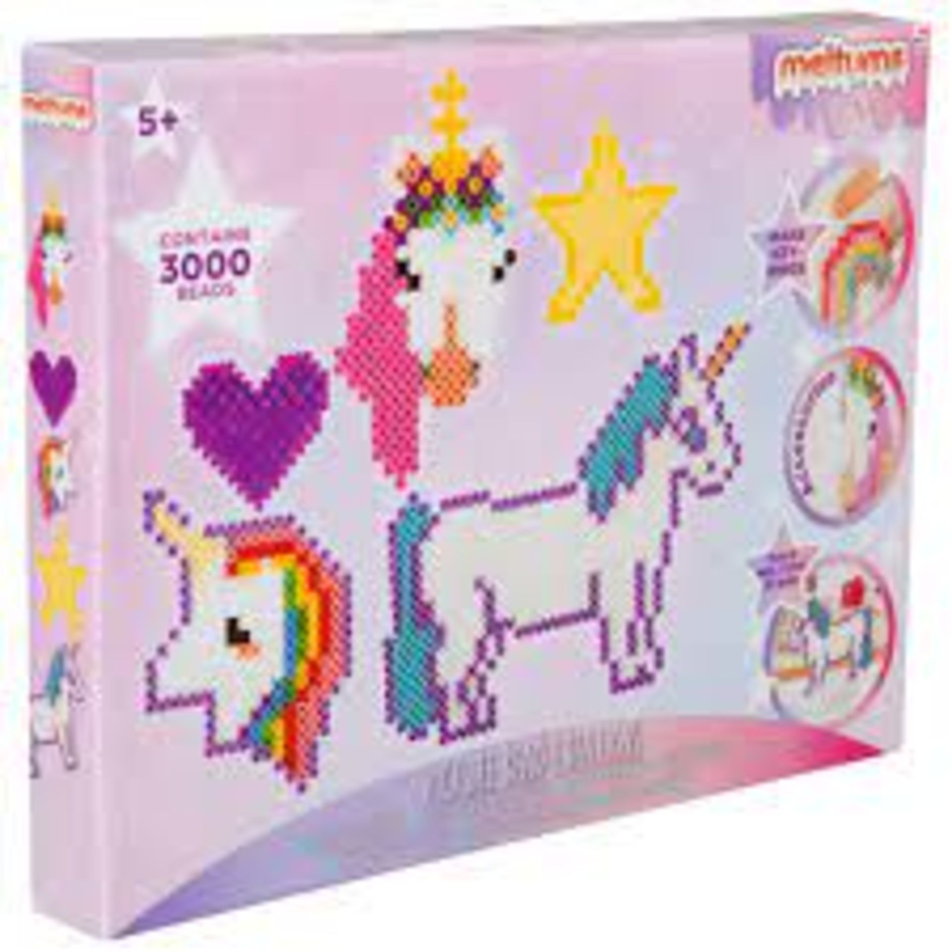 12 X NEW BOXED MELTUMS UNICORN 3000 BEAD PICTURE BEAD CREATION SET. (ROW1RACK)