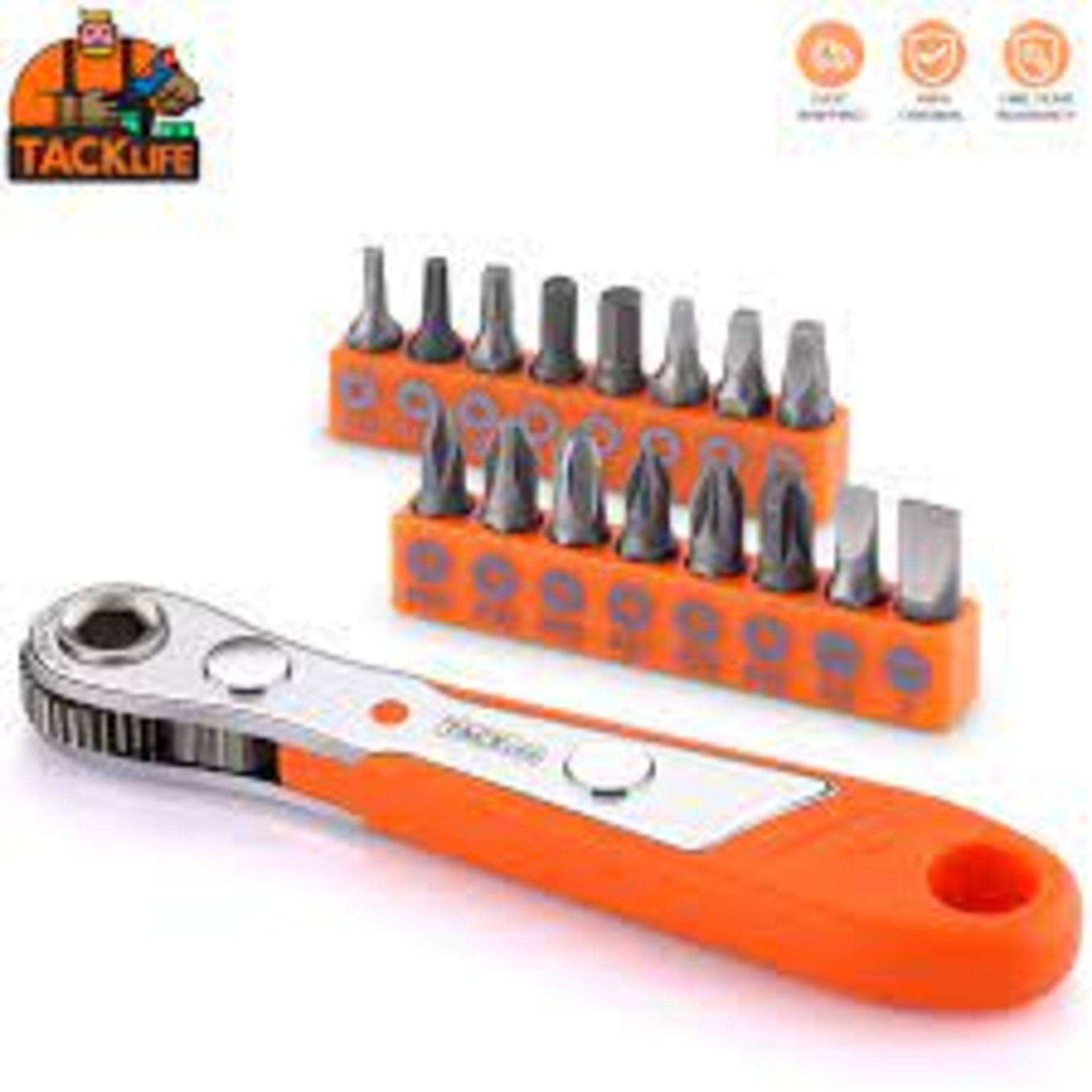 10 X NEW PACKAGED TACKLIFE HRSB1A Ratchet Wrench Set Ratchet Wheel with 36 Teeth Reversible Training