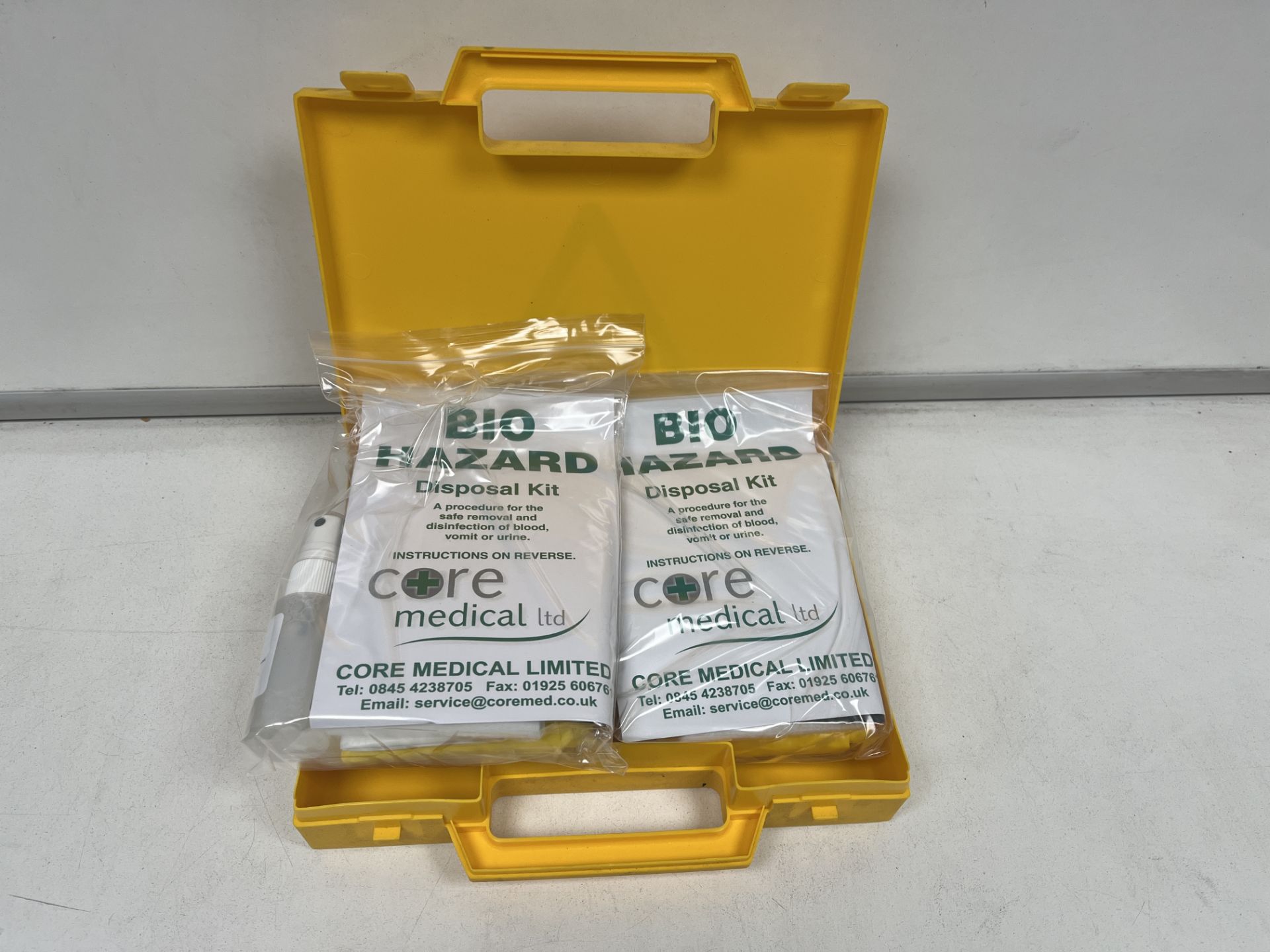 25 X BRAND NEW CORE MEDICAL LIMITED BIO HAZARD DISPOSAL KITS R3-4