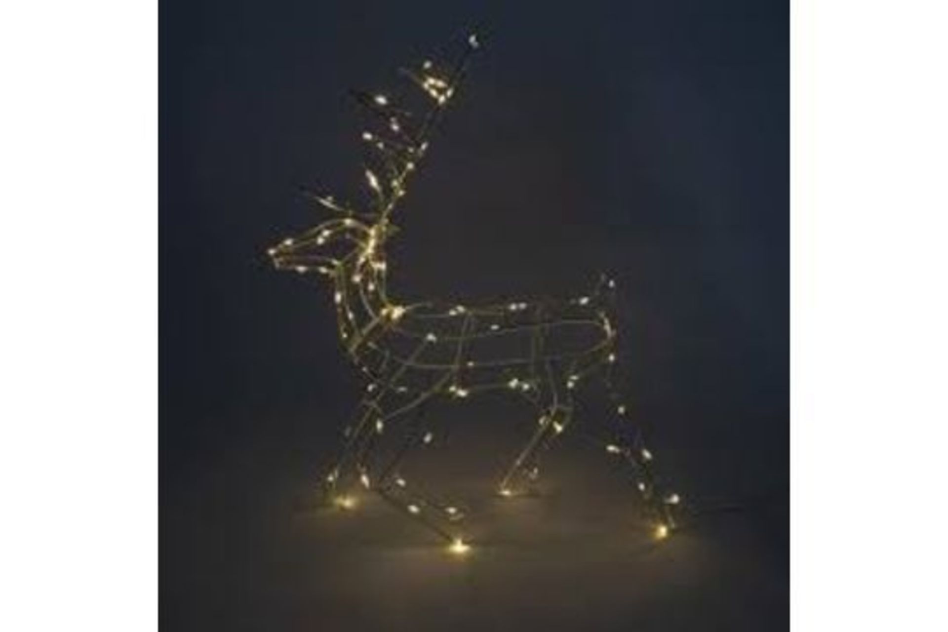 NEW BOXED 250 LED LIGHT UP LED GRAZING REINDEER. SIZE 104(W)X65(H)X17(D)CM. ROW 15